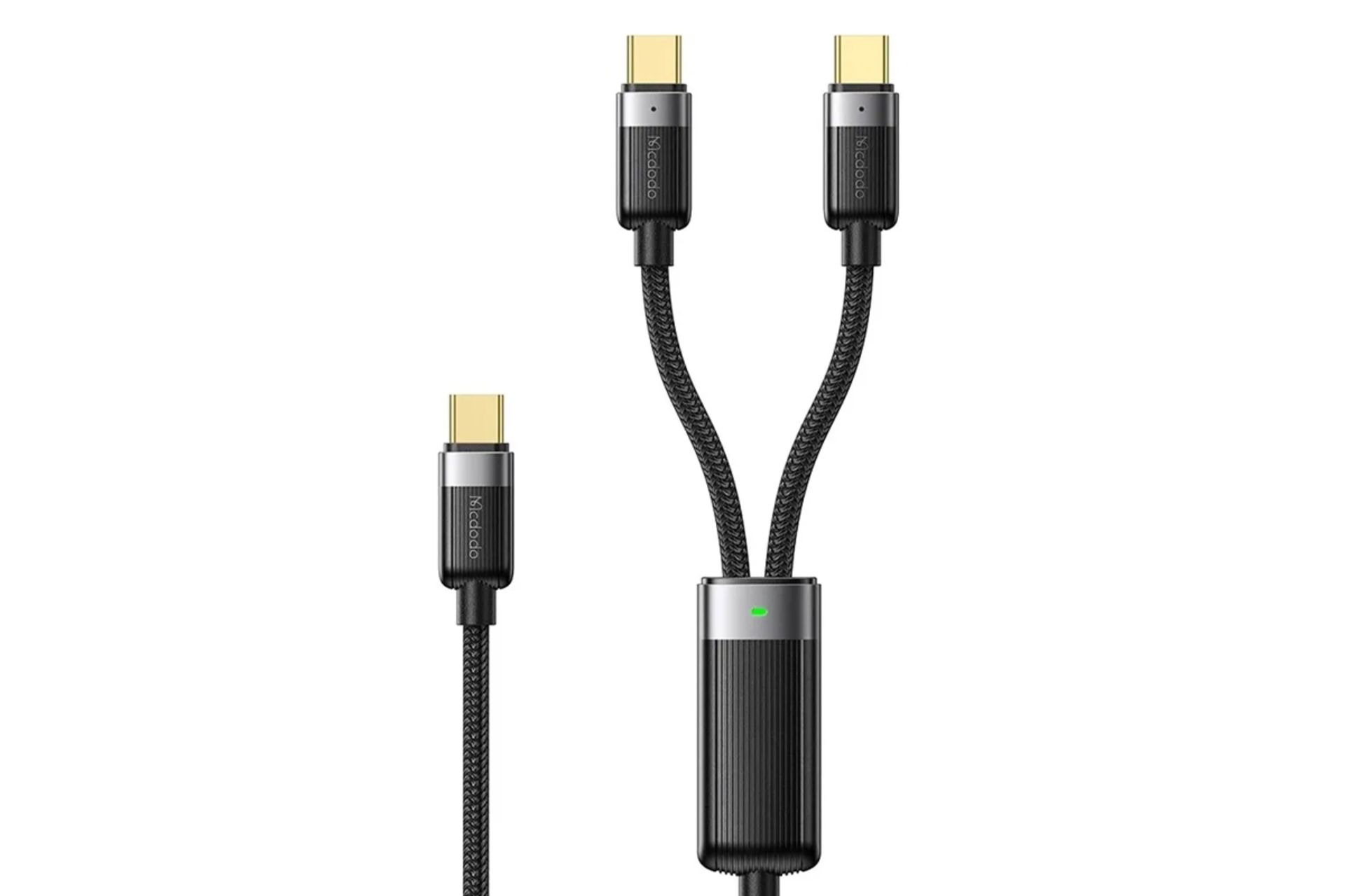 کابل شارژ USB مک دودو Type-C به Type-C+Type-C مدل CA-678 با طول 1.5 متر