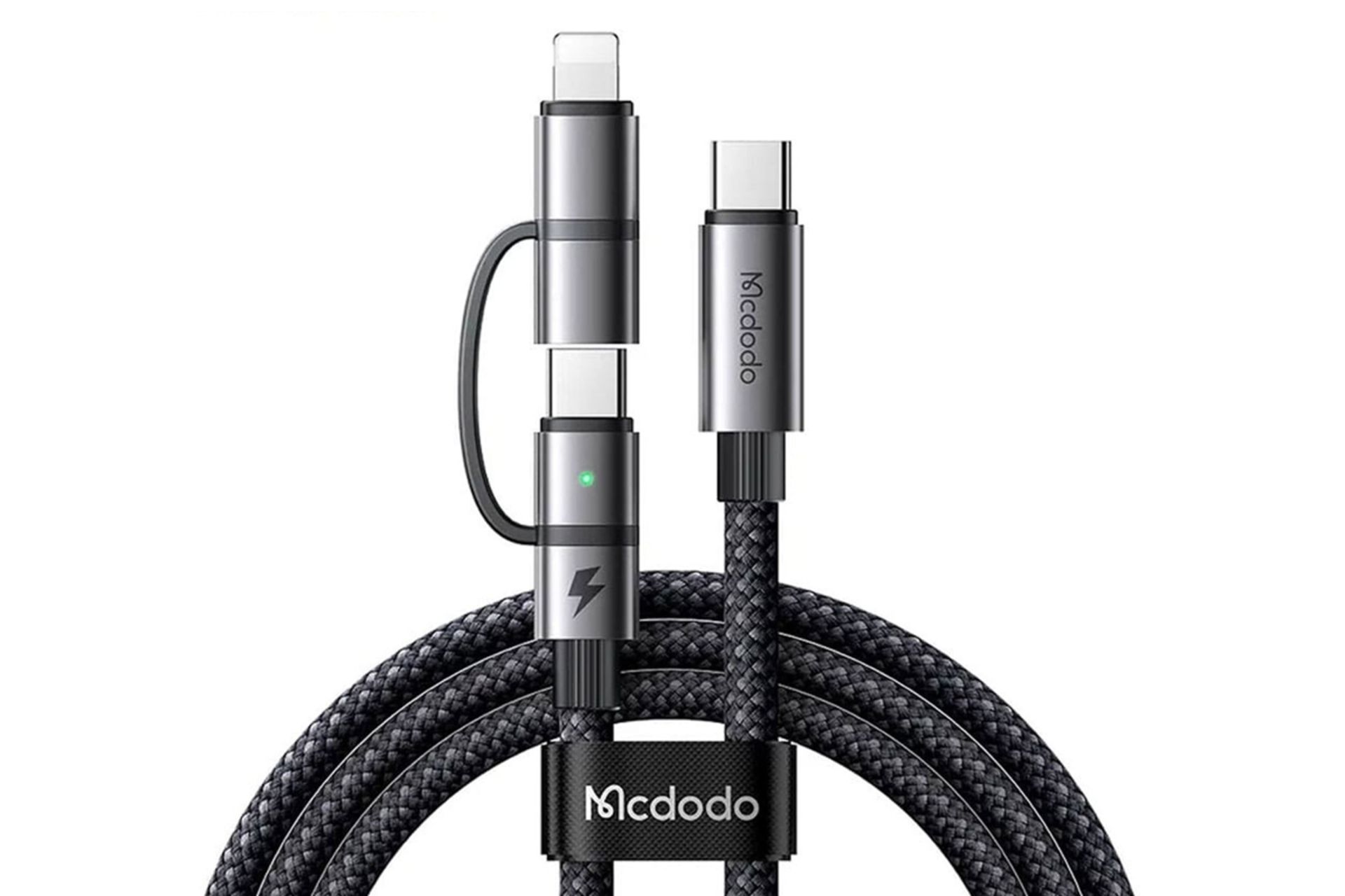 کابل شارژ USB مک دودو Type-C به Type-C+Lightning مدل CA-045 با طول 1.2 متر