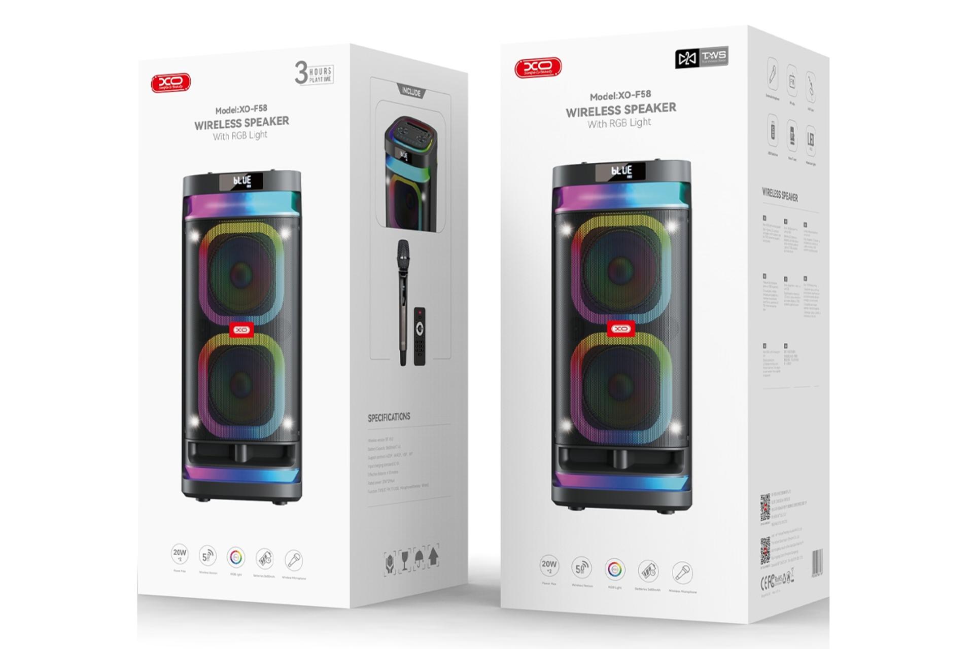 جعبه اسپیکر ایکس او F58