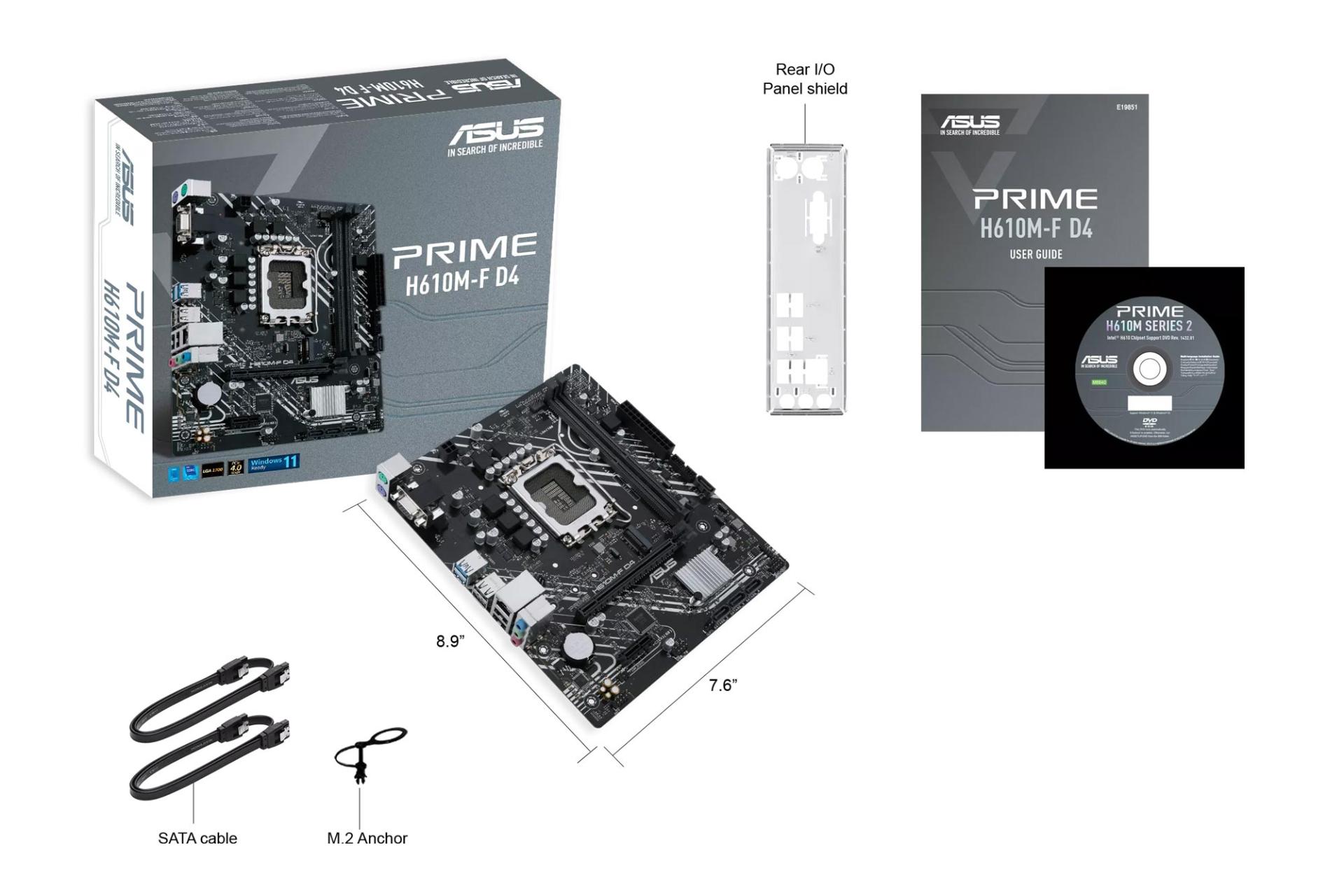 اقلام همراه مادربرد ایسوس PRIME H610M-F D4