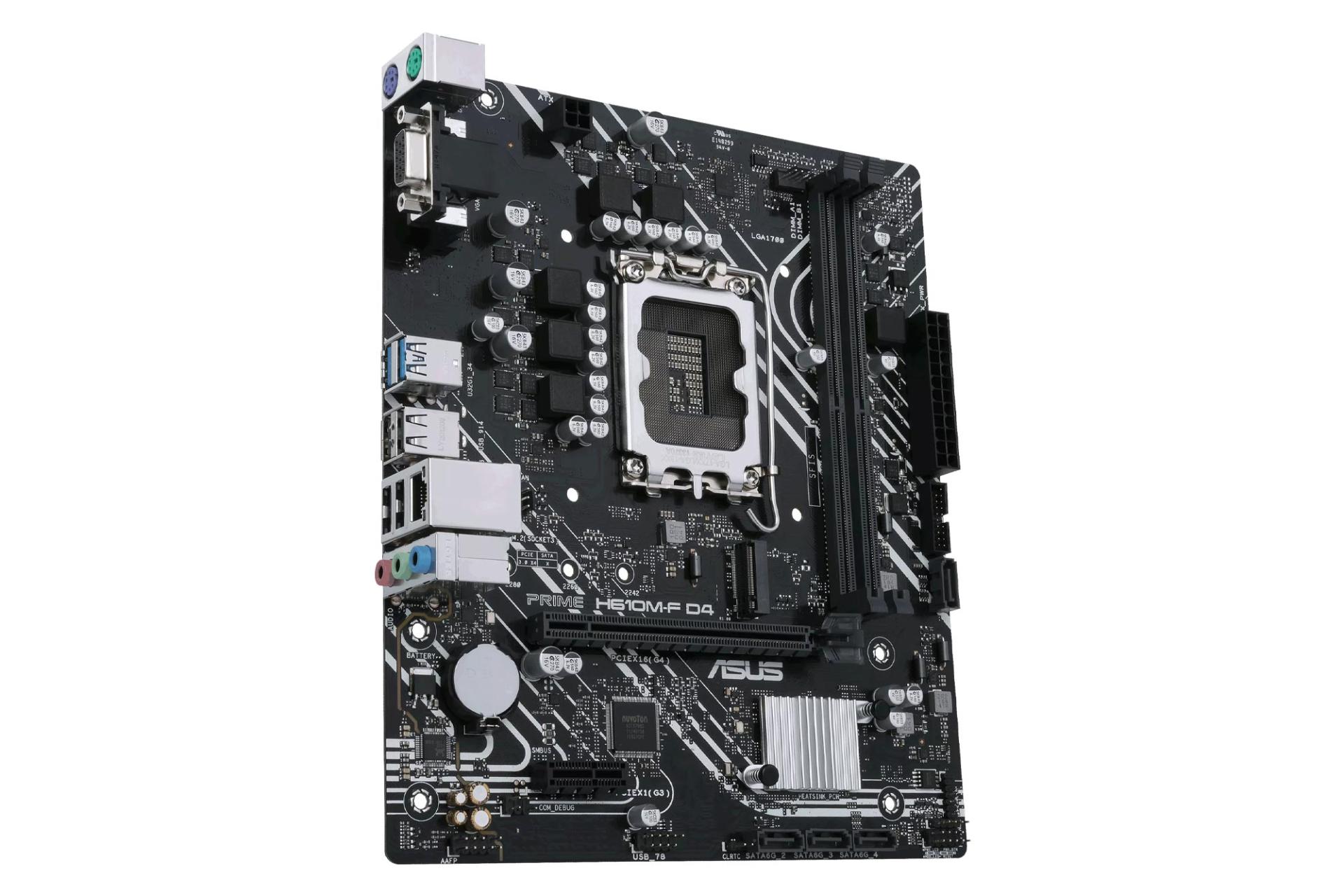 نمای سمت چپ مادربرد ایسوس PRIME H610M-F D4