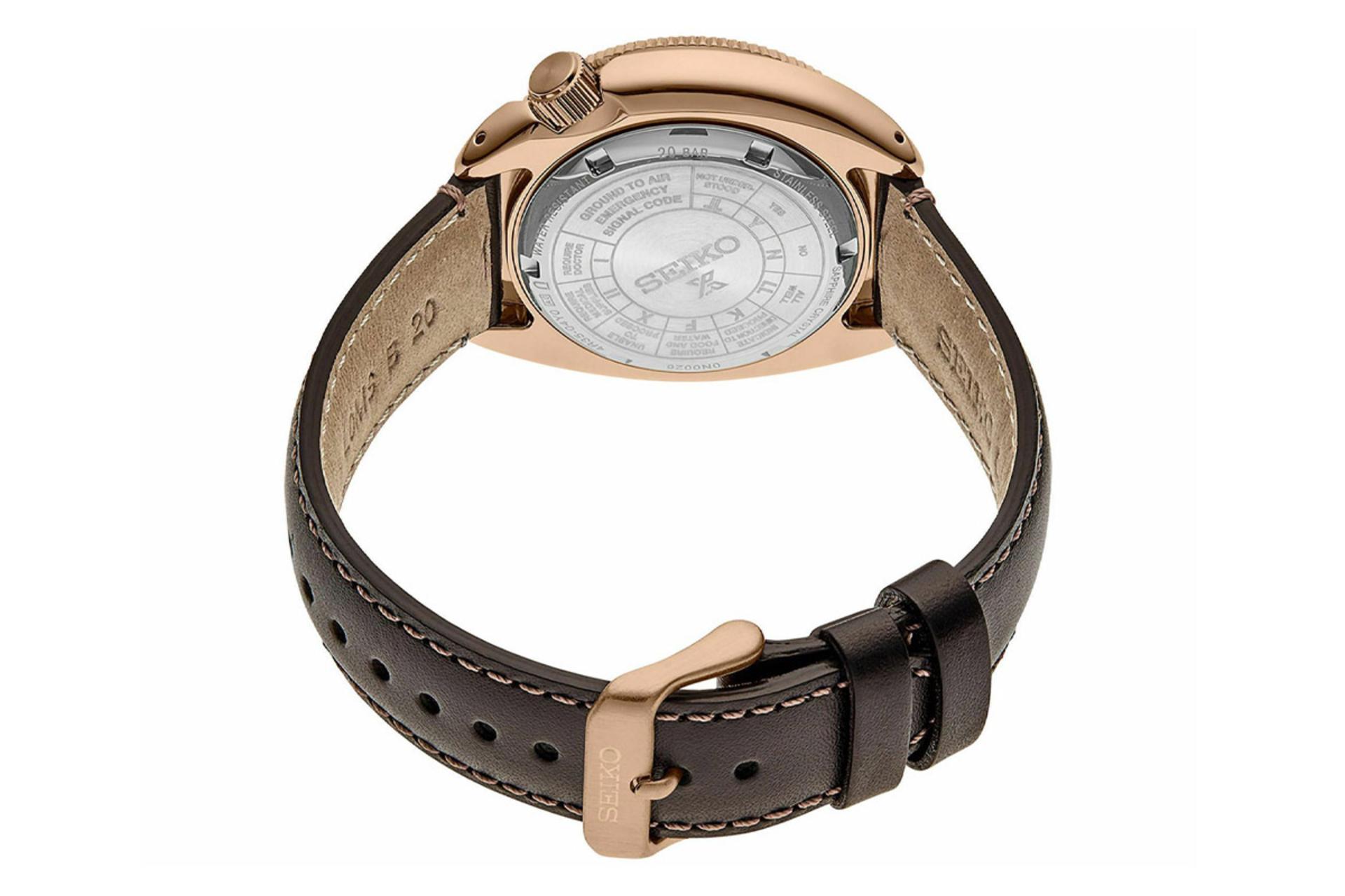 نمای پشت ساعت مچی مردانه سیکو Prospex SRPG18K1