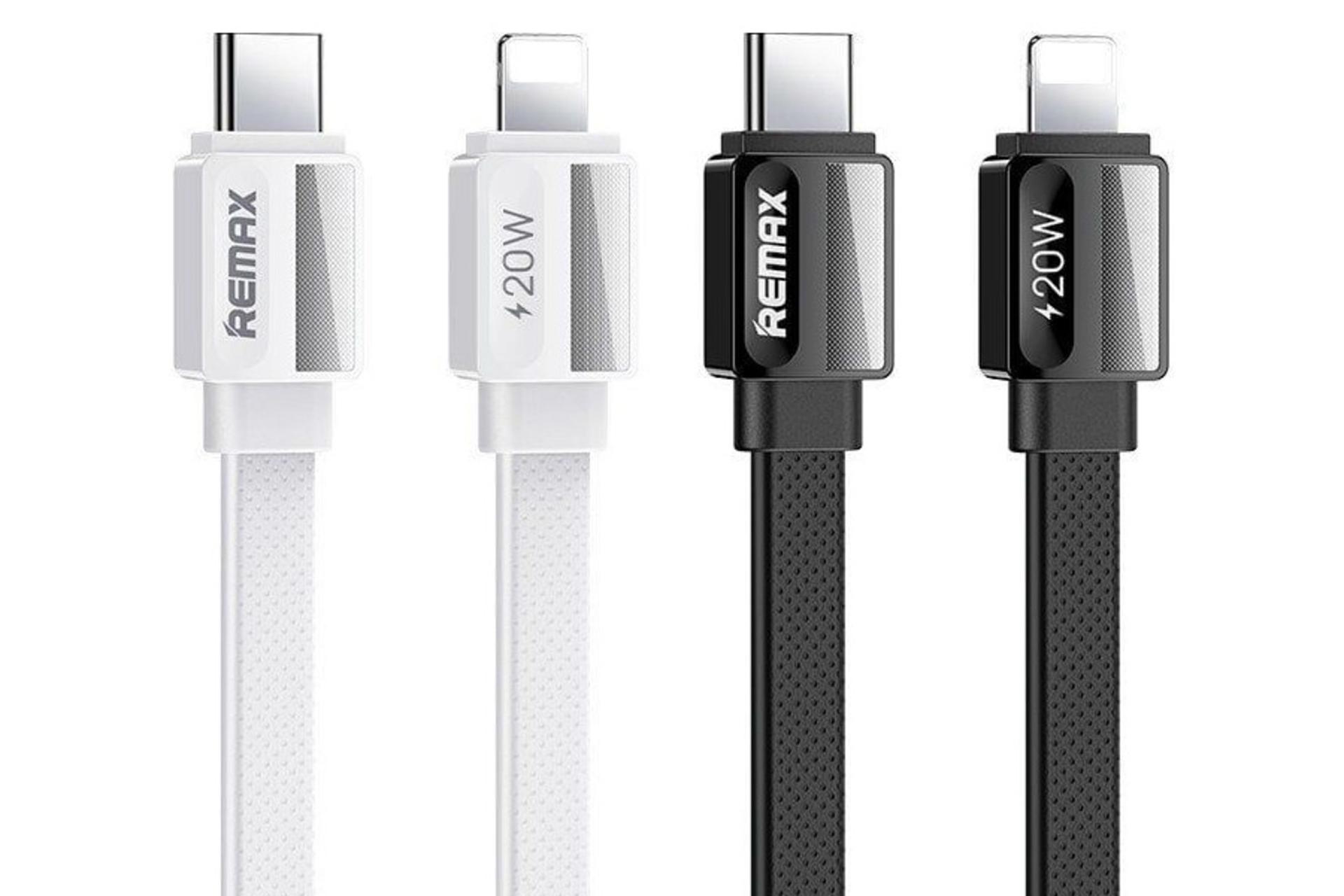 رنگ بندی کابل شارژ USB ریمکس Type-C به Lightning مدل RC-C050 با طول 1 متر