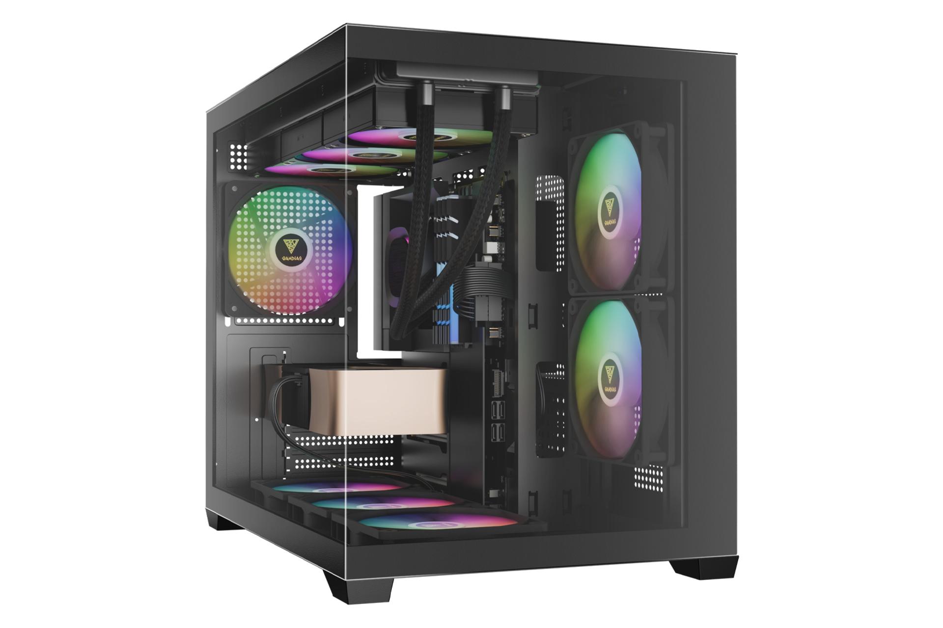 کیس کامپیوتر گیم دیاس AURA GC10M V2 ARGB رنگ مشکی