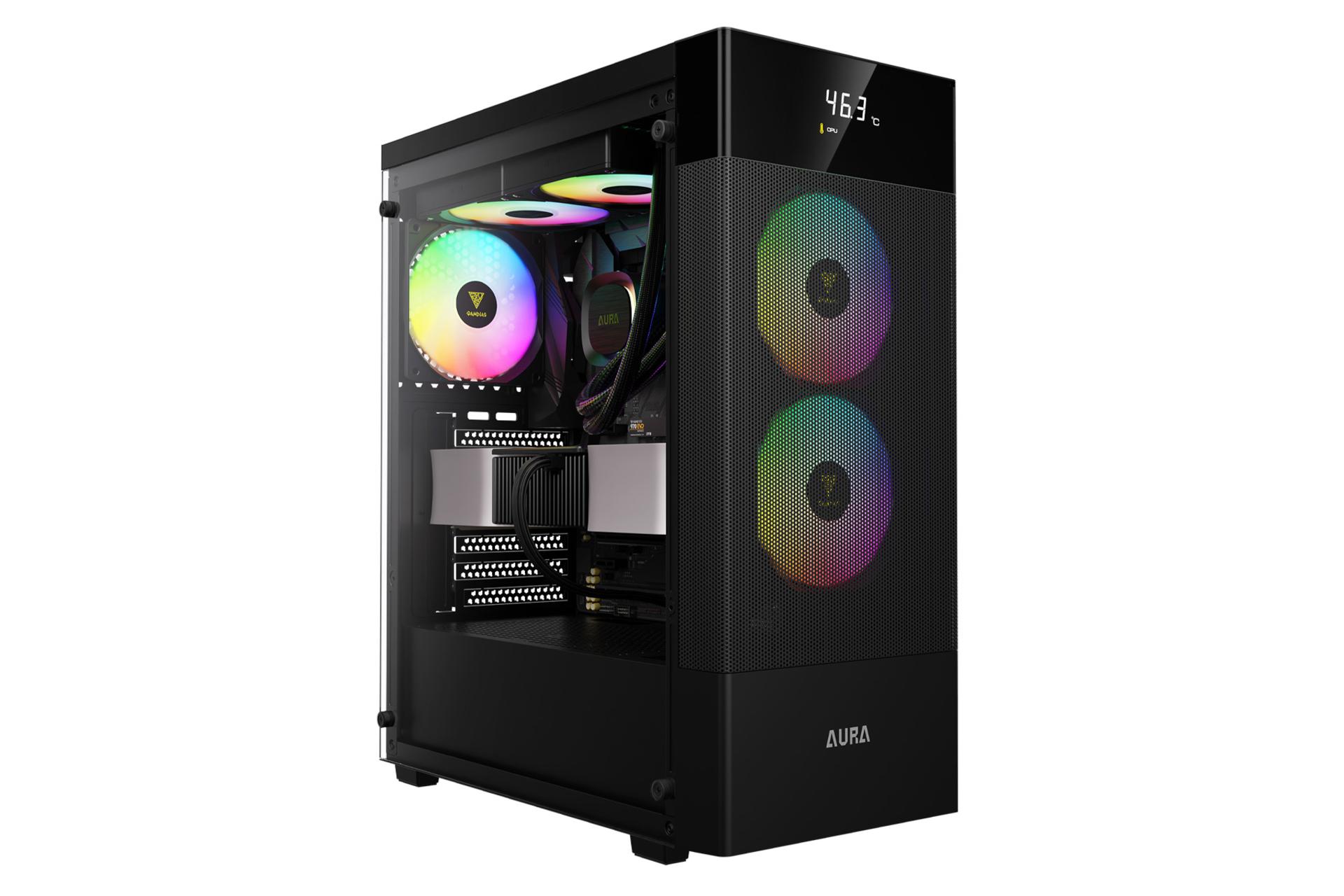 کیس کامپیوتر گیم دیاس AURA GC5 ELITE ARGB رنگ مشکی