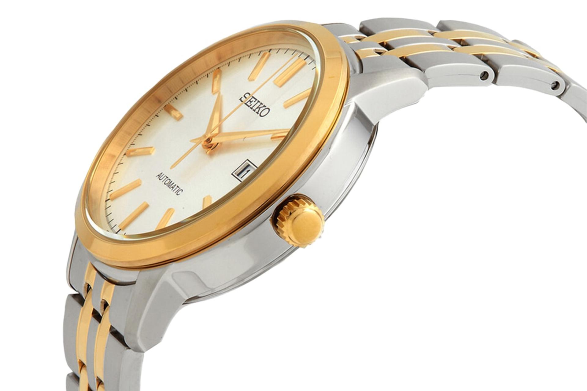 نمای کناری ساعت مچی مردانه سیکو Discover More SRPH92 با نمایش بند و پیچ تنظیم