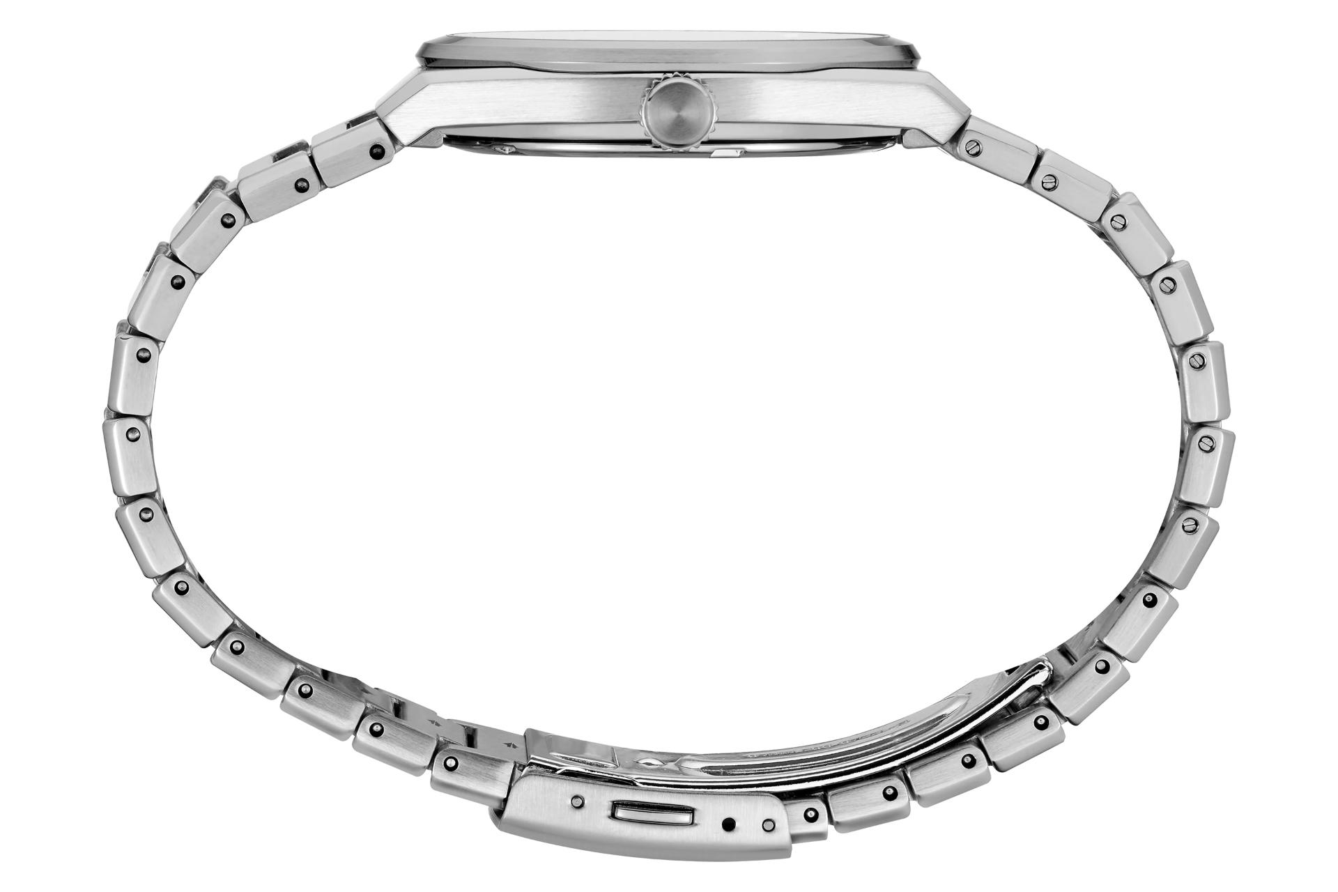 نمای کناری ساعت مچی مردانه سیکو Discover More SUR555 با نمایش بند و پیچ تنظیم