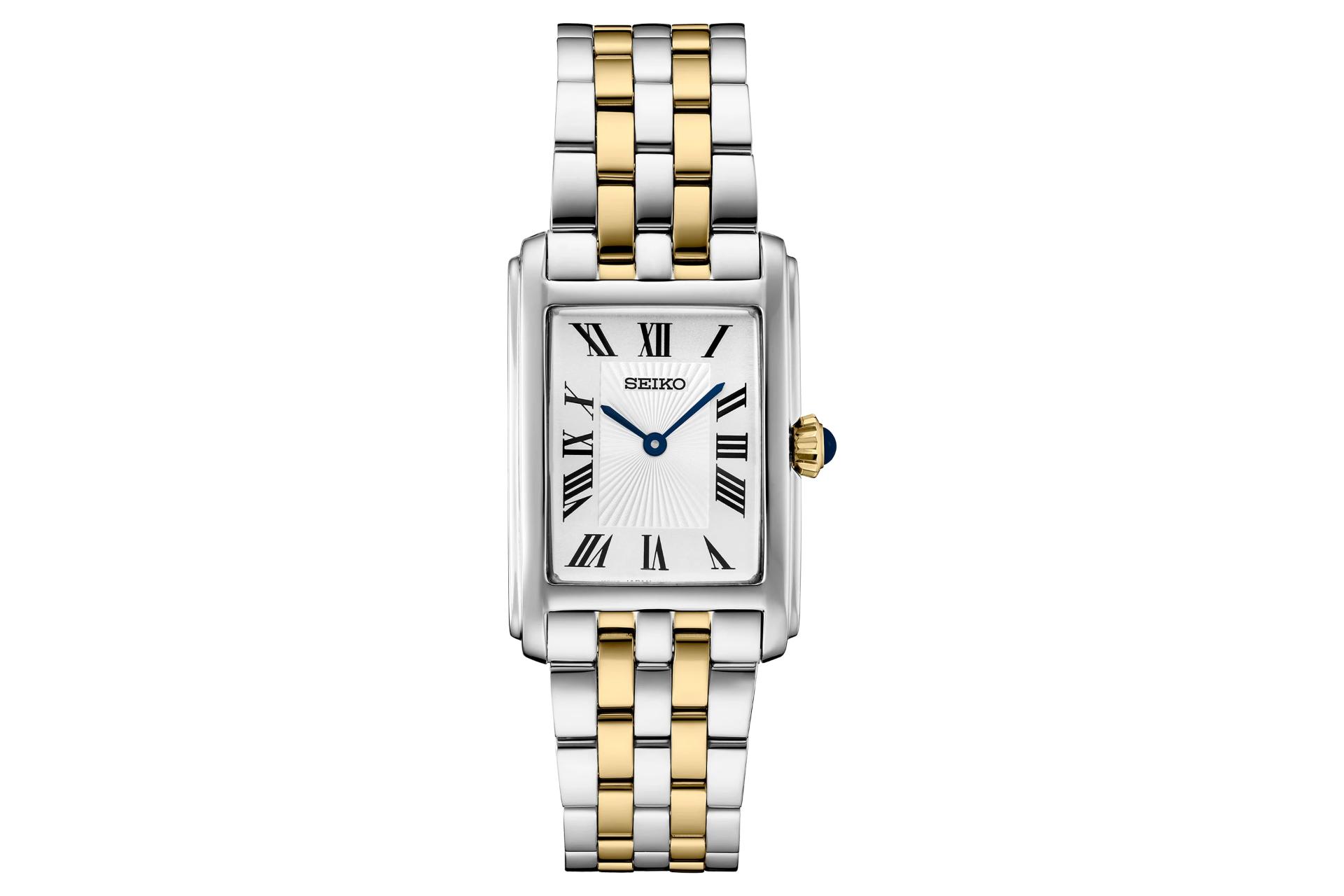 نمای جلوی ساعت مچی زنانه سیکو Discover More SWR087 با نمایش عقربه و بند