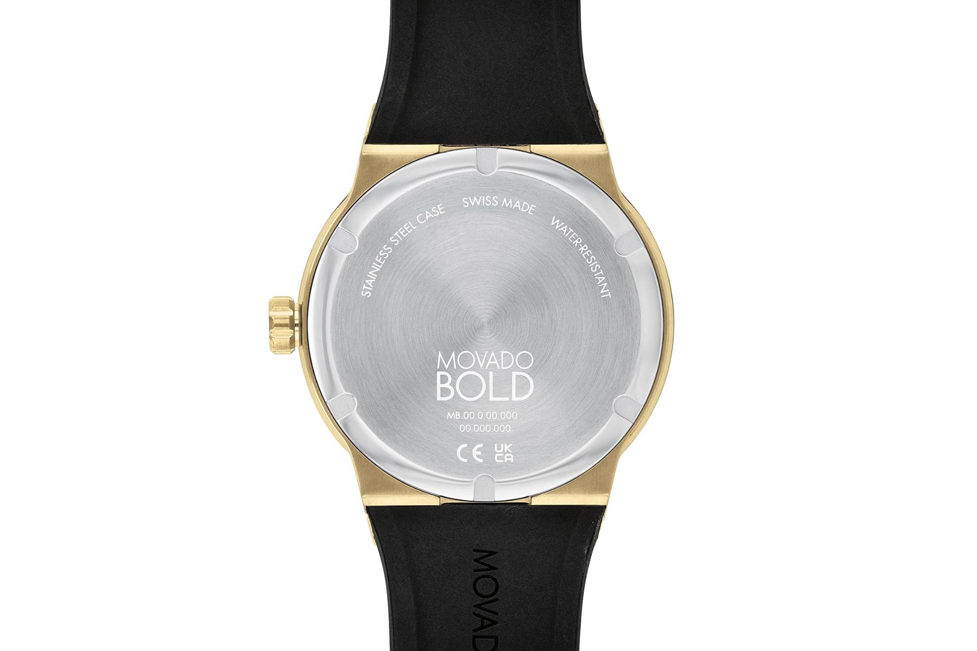 نمای پشت ساعت مچی مردانه موادو BOLD Fusion 3600850 با نمایش لوگو