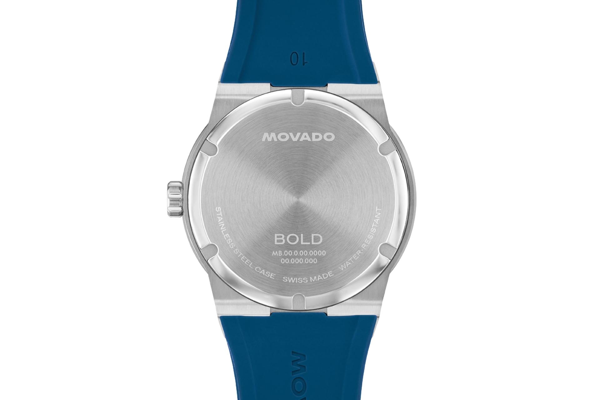 نمای پشت ساعت مچی مردانه موادو BOLD Fusion 3601140 با نمایش لوگو