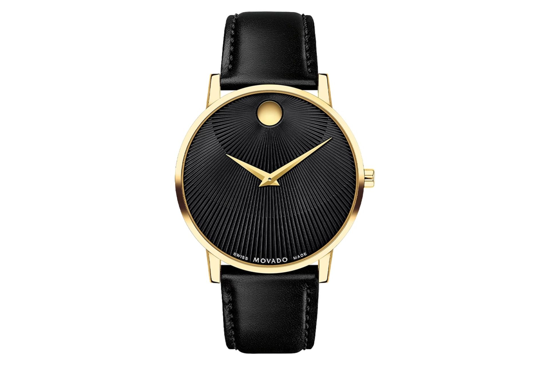 نمای جلوی ساعت مچی مردانه موادو Museum Classic 607799 با نمایش عقربه و بند