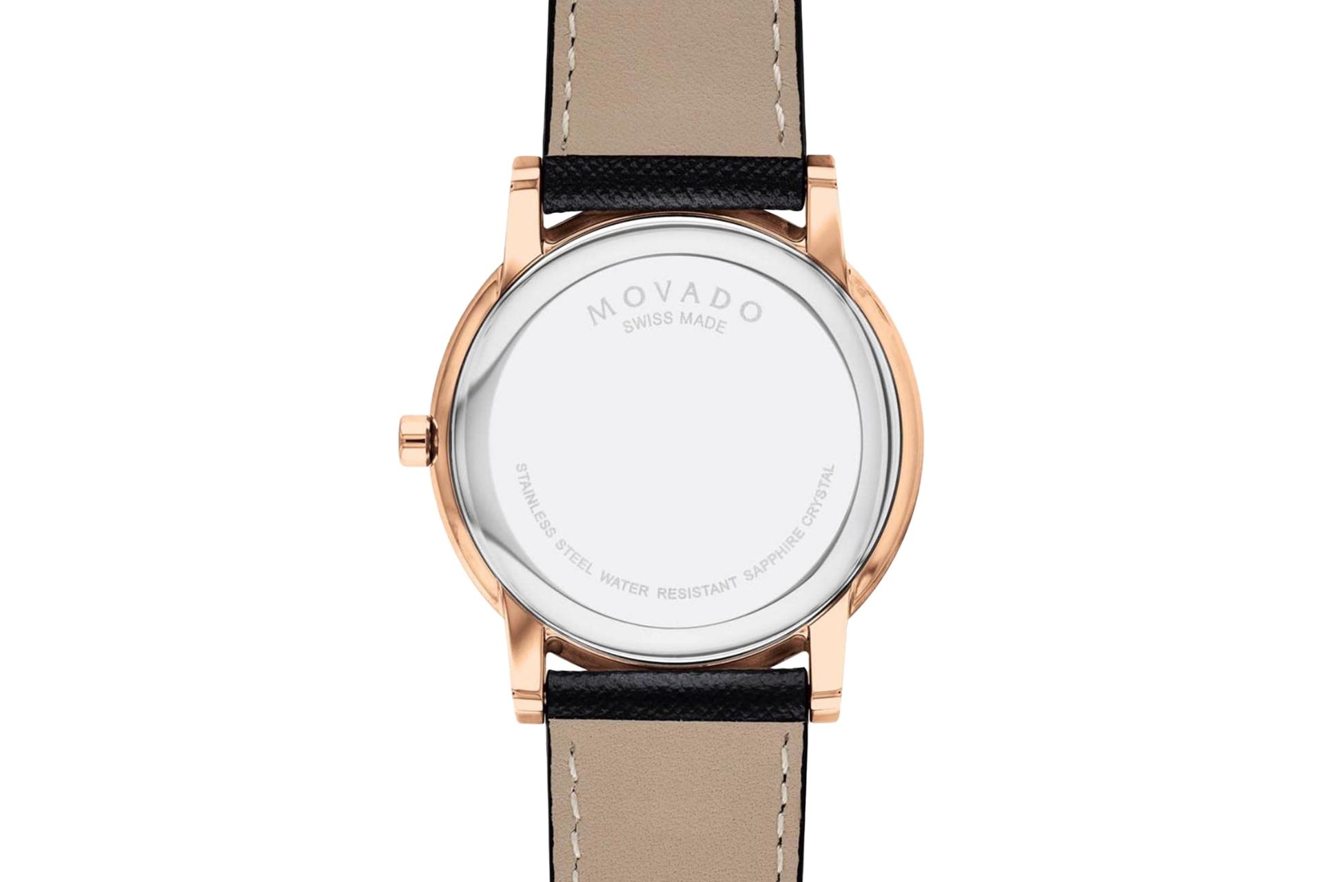 نمای پشت ساعت مچی مردانه موادو Museum Classic 607266 با نمایش لوگو