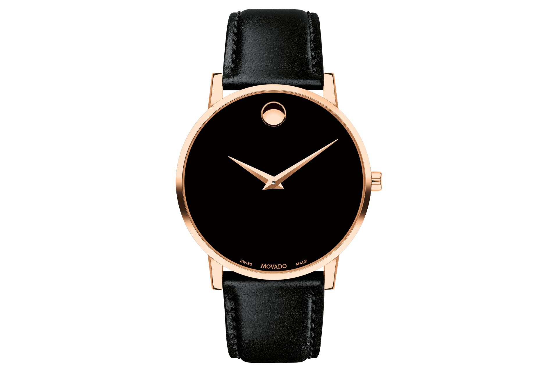 نمای جلوی ساعت مچی مردانه موادو Museum Classic 607272 با نمایش عقربه‌ها