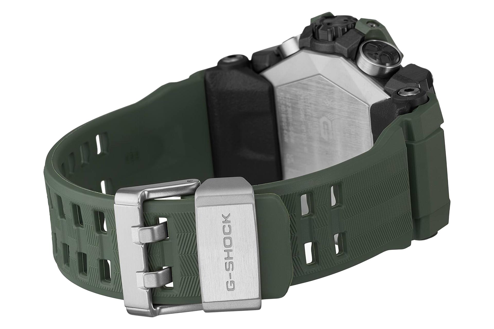 نمای بند ساعت مچی مردانه کاسیو جی شاک GWG-B1000-3A با نمایش لوگو و قفل