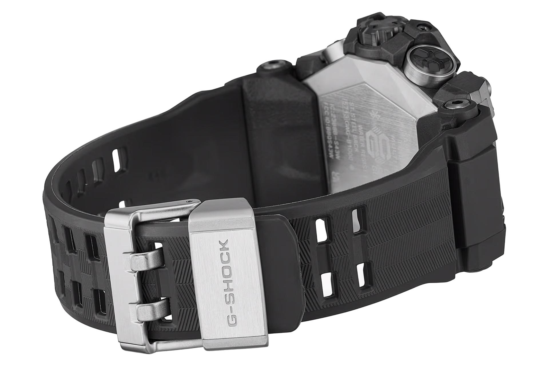 نمای بند ساعت مچی مردانه کاسیو جی شاک GWG-B1000-1A با نمایش لوگو و قفل