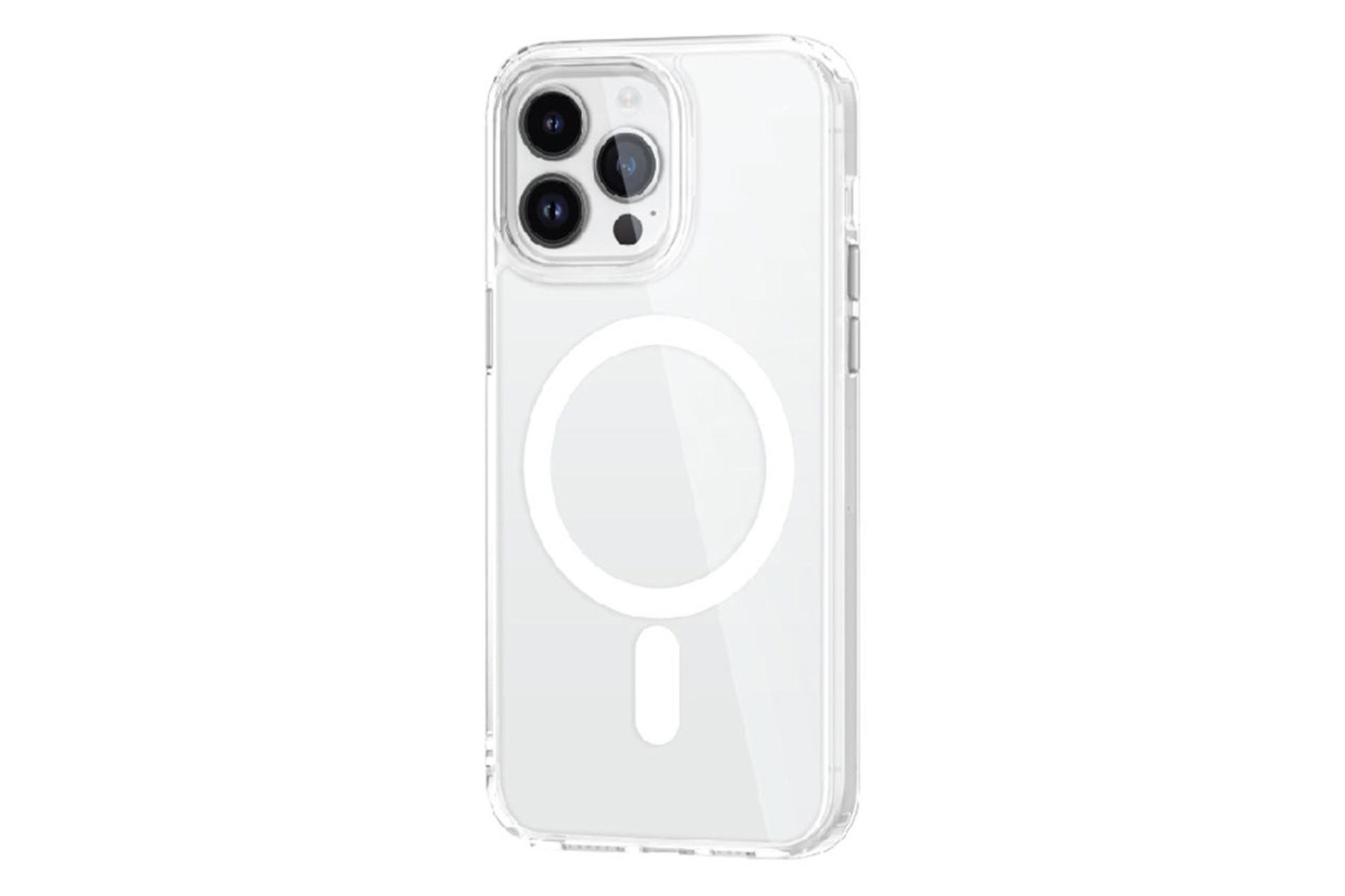 قاب گوشی گرین لیون مدل Clear MagSafe Case with Metal Buttons مناسب اپل iPhone 15 Pro
