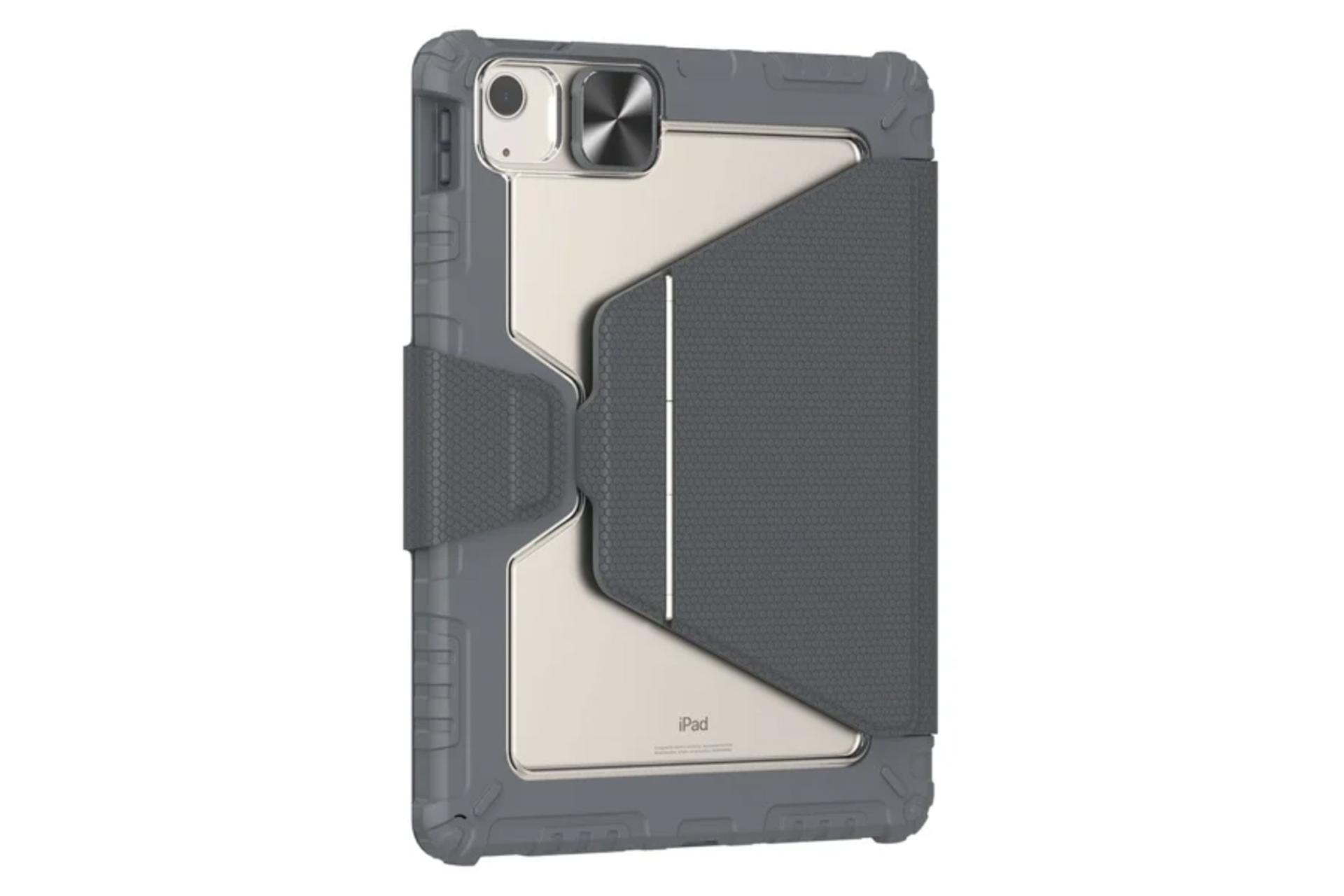 رنگ خاکستری کیف کلاسوری نیلکین مدل Bumper Link Backlit Keyboard مناسب اپل iPad Air 11 2025