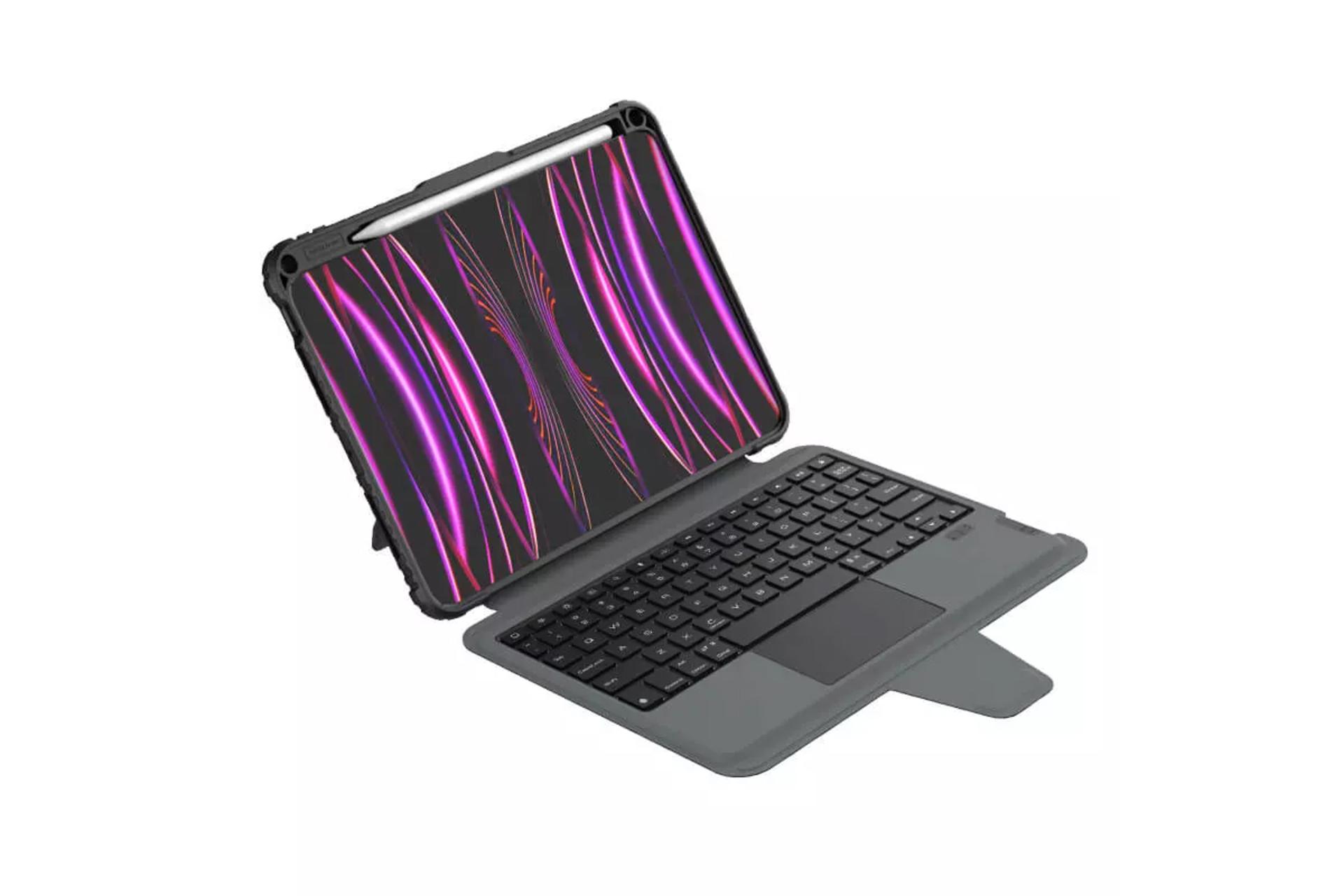 کیف کلاسوری نیلکین مدل Bumper Link Backlit Keyboard مناسب اپل iPad Pro 11 2025 / 2024