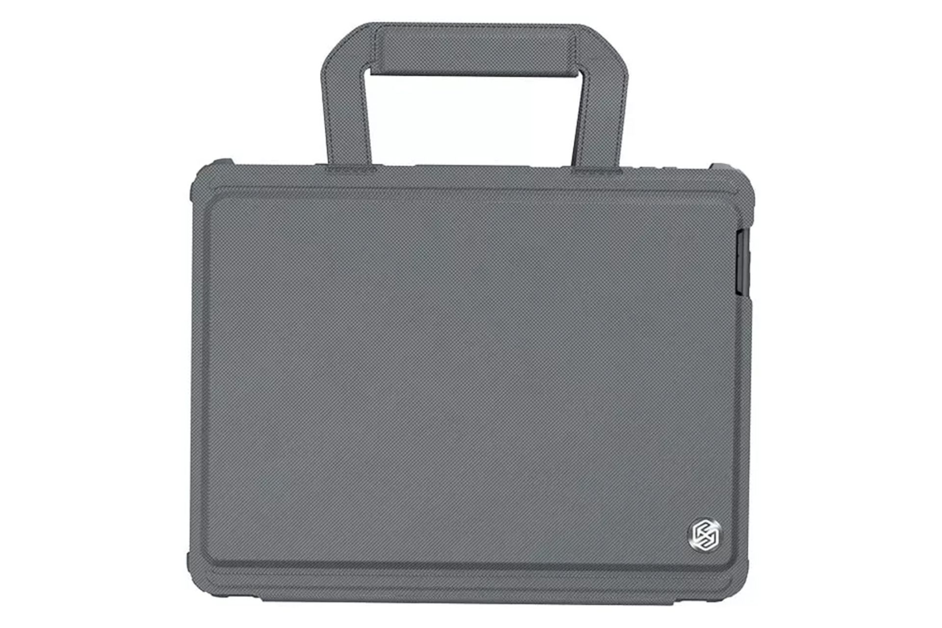 رنگ خاکستری قاب تبلت کیف کلاسوری نیلکین مدل Bumper Go Keyboard مناسب اپل iPad Pro 11 2024