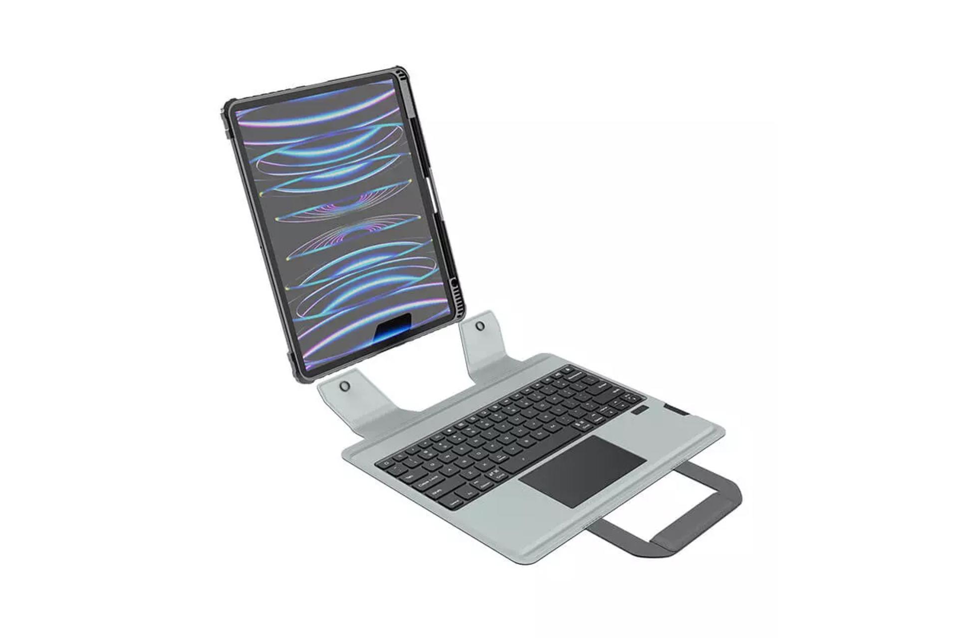 نمای داخل کیف کلاسوری نیلکین مدل Bumper Go Keyboard مناسب اپل iPad Air 13 2024 / Pro 12.9 2022 / 2021 / 2020