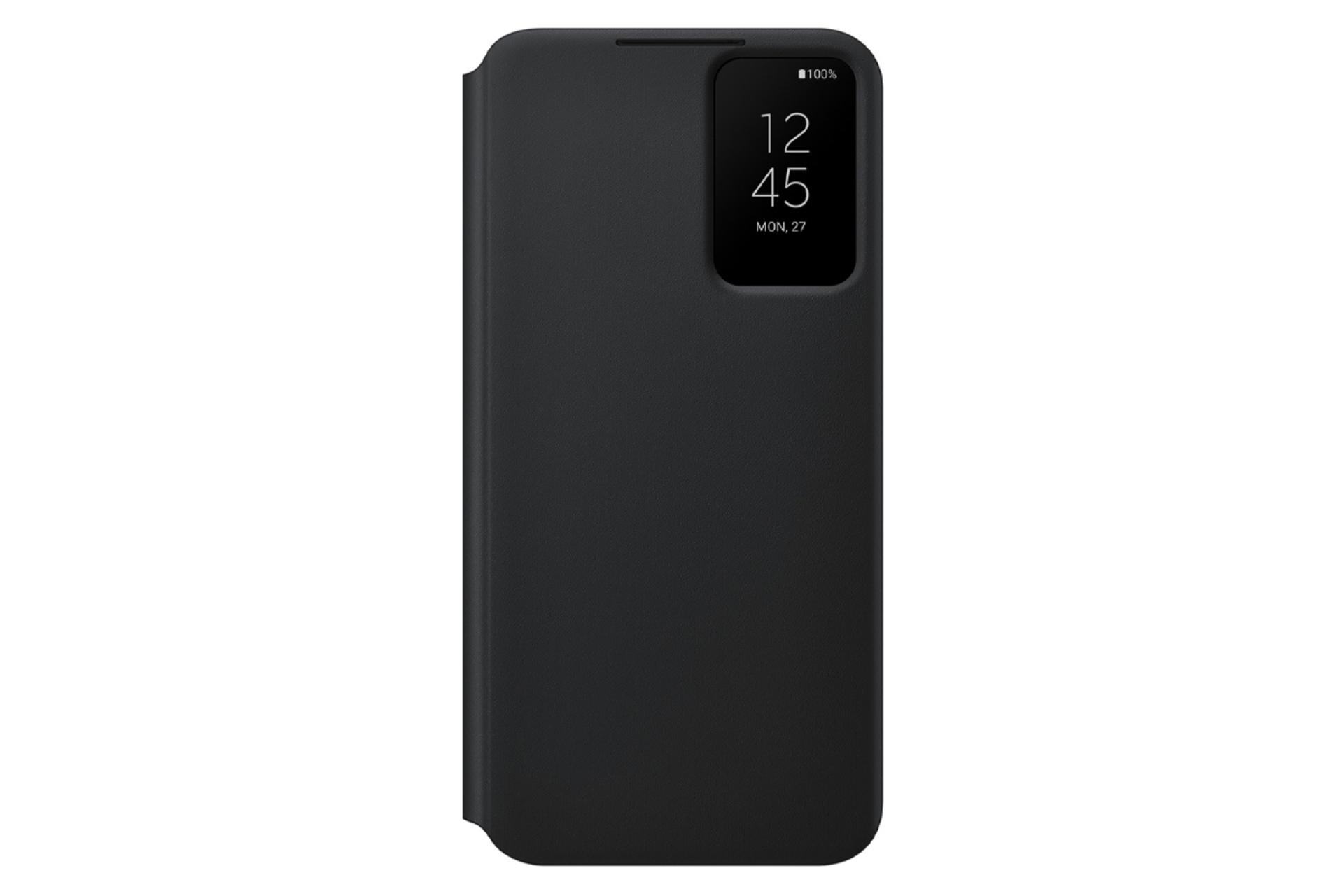 رنگ مشکی کیف کلاسوری سامسونگ مدل Smart Clear View مناسب سامسونگ Galaxy S22 Plus