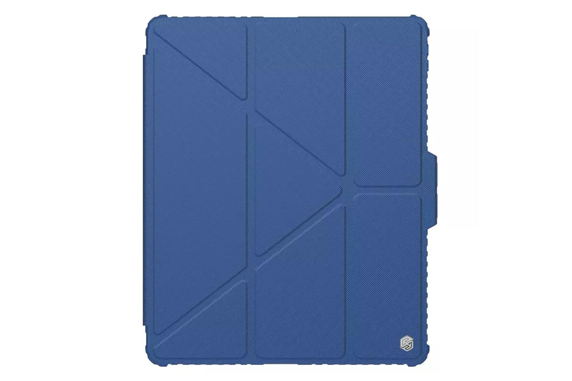 رنگ آبی قاب تبلت کیف کلاسوری نیلکین مدل Bumper Leather Case Pro Multi-angle مناسب اپل iPad Air 13 2024قاب تبلت کیف کلاسوری نیلکین مدل Bumper Leather Case Pro Multi-angle مناسب اپل iPad Air 13 2024