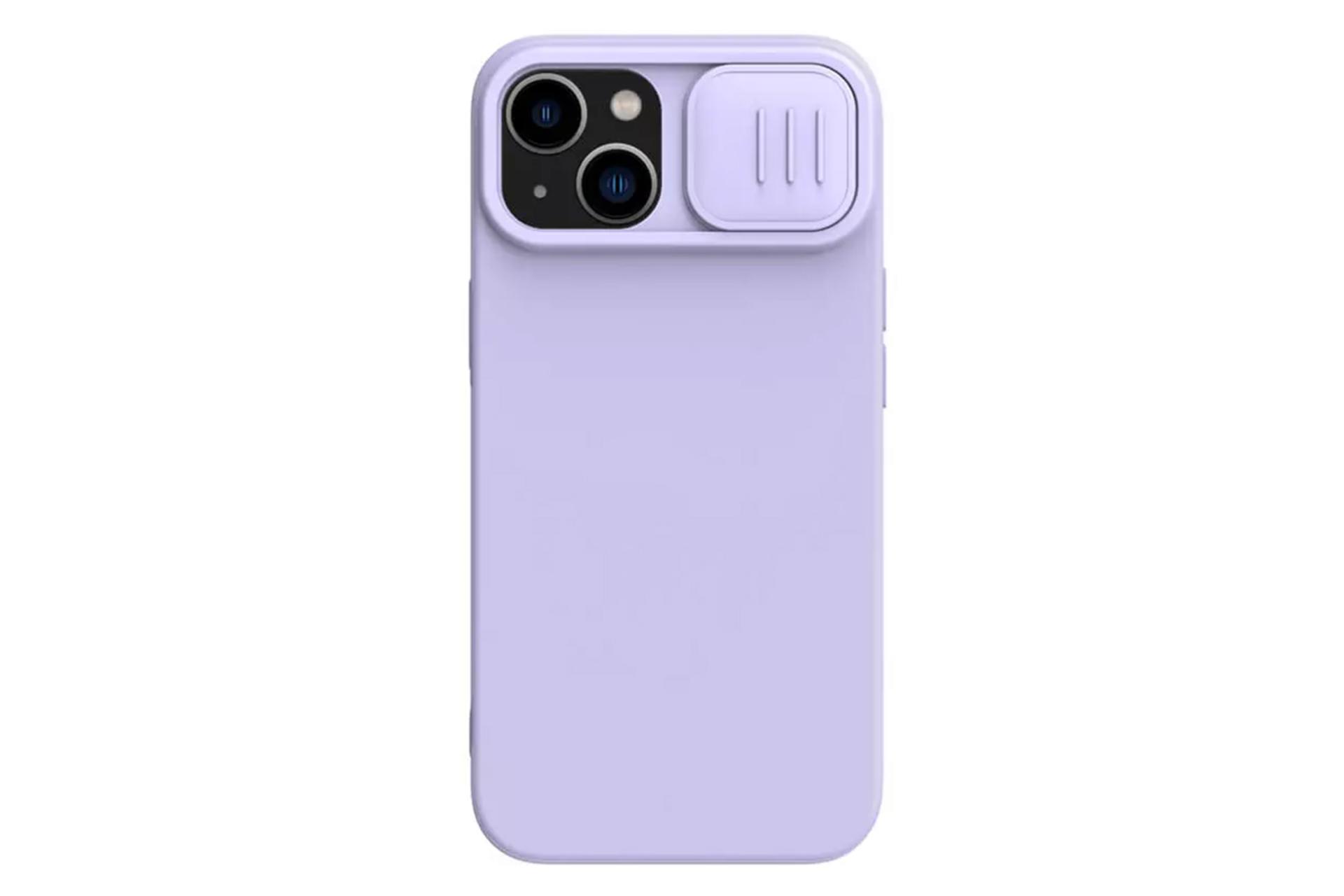 رنگ بنفش قاب گوشی نیلکین مدل CamShield Silky Silicone مناسب اپل iPhone 14 / 13
