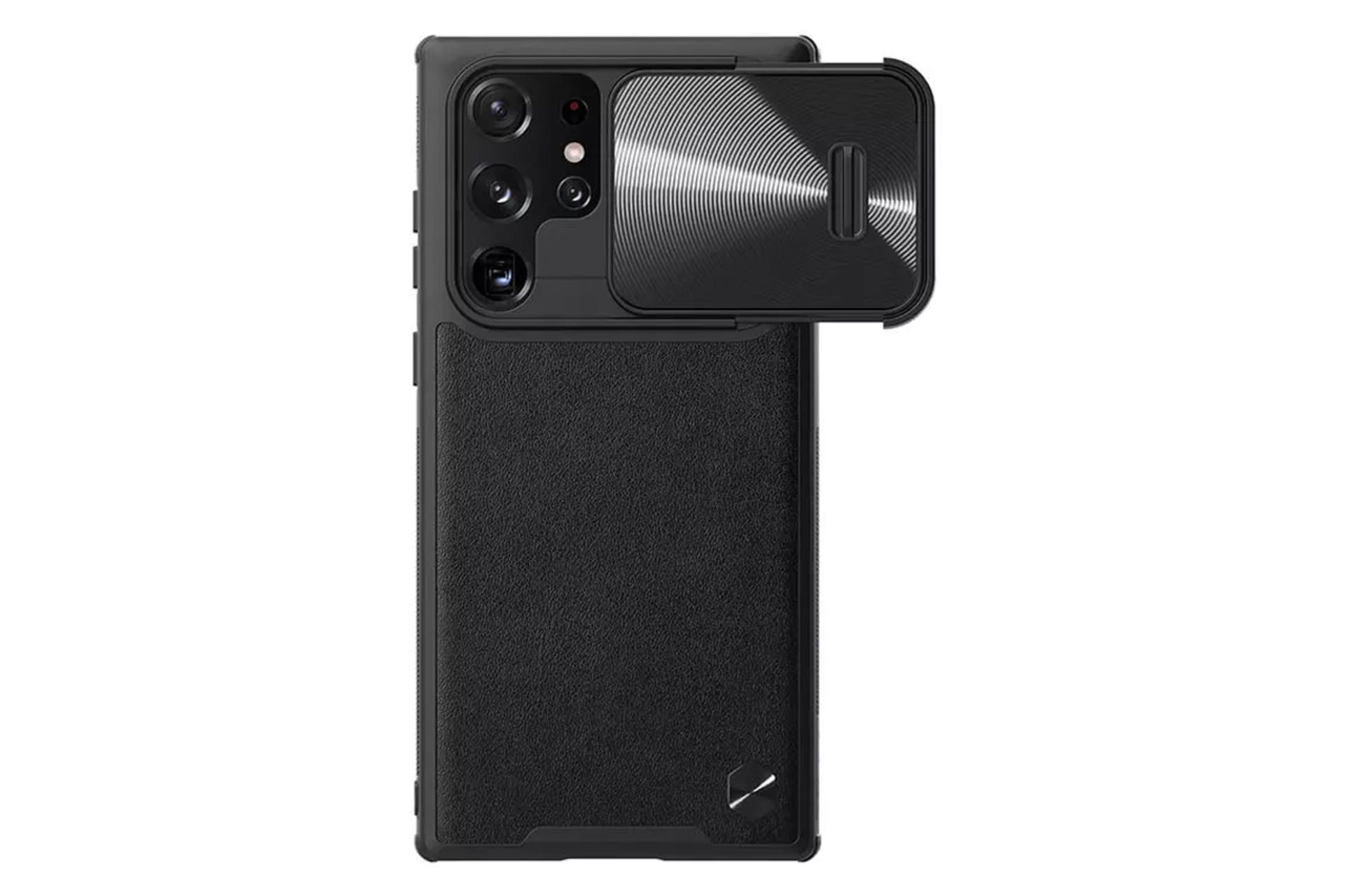 رنگ مشکی قاب گوشی نیلکین مدل CamShield Leather S مناسب سامسونگ Galaxy S22 Ultra