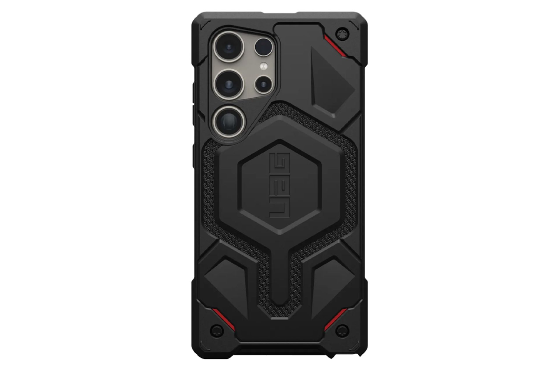 نمای پشت قاب گوشی یو ای جی مدل Monarch Pro Kevlar مناسب سامسونگ Galaxy S24 Ultra