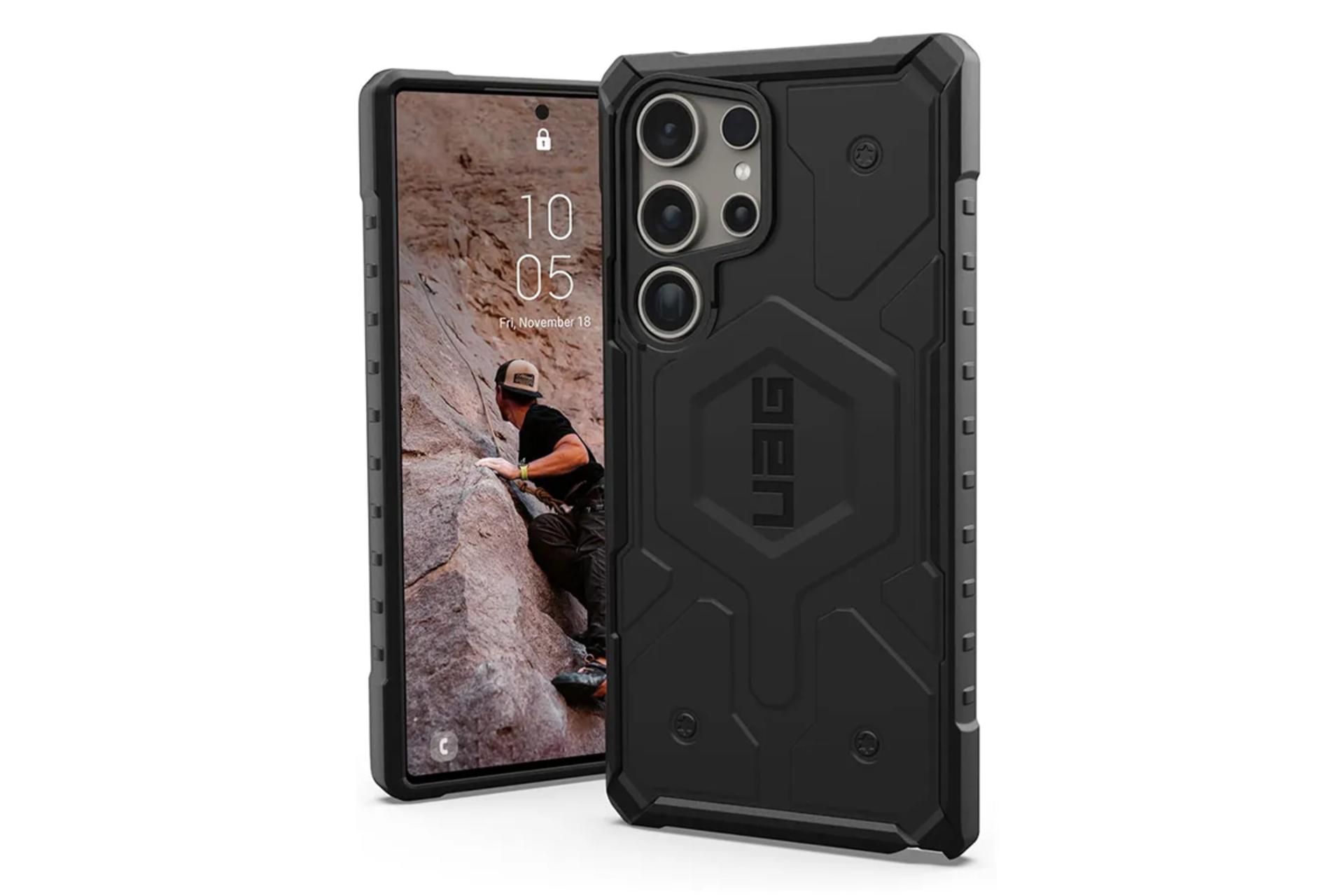 قاب گوشی یو ای جی مدل Pathfinder مناسب سامسونگ Galaxy S24 Ultra رنگ مشکی