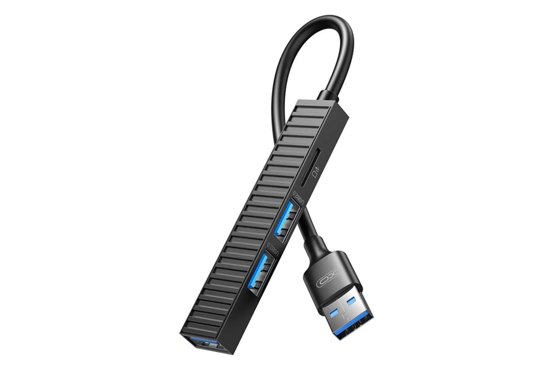 کانکتور هاب USB هاب USB 3.0 ایکس او 4 پورت مدل HUB014A
