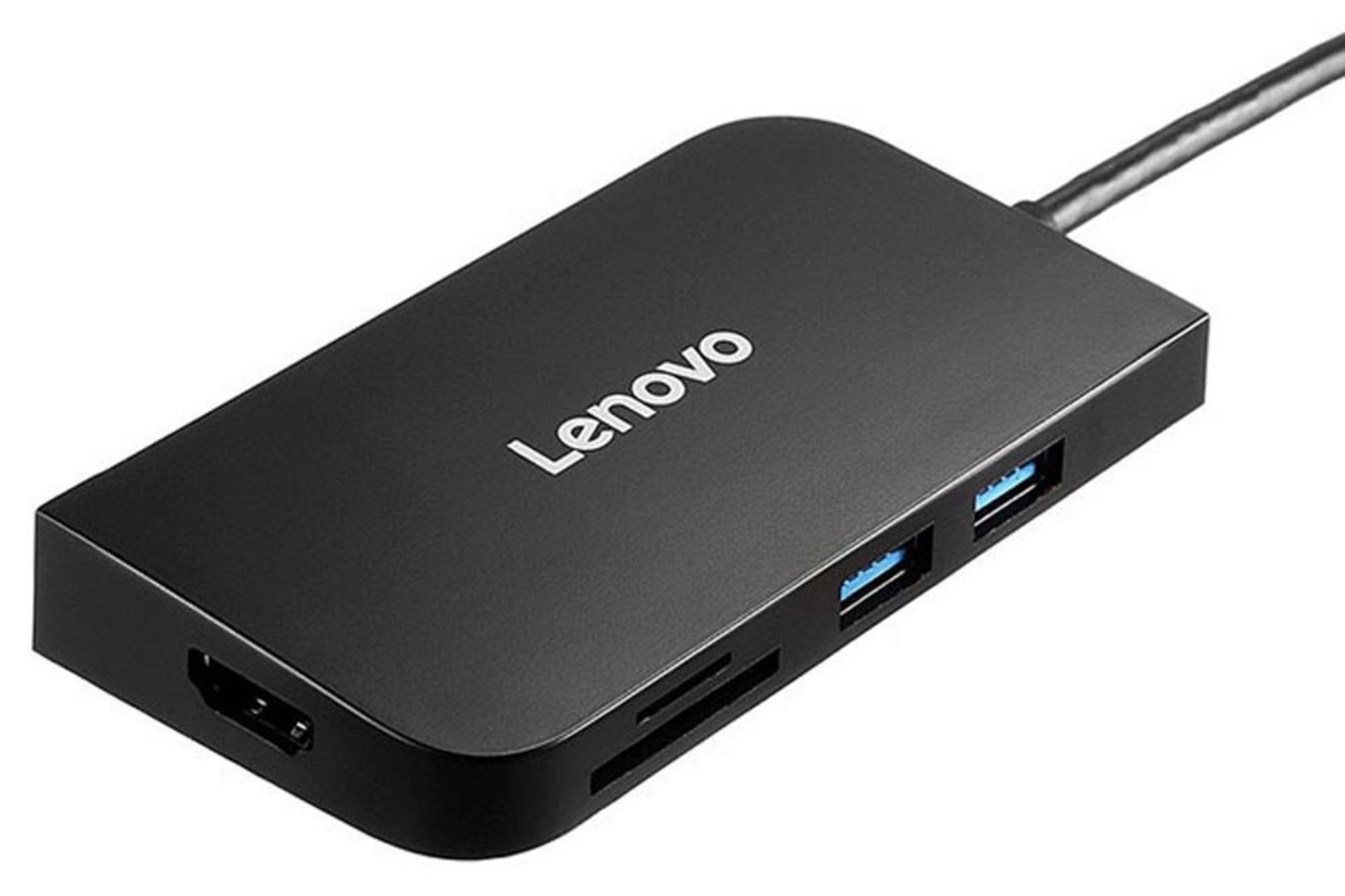 هاب USB هاب USB-C لنوو 7 پورت مدل S707 رنگ مشکی