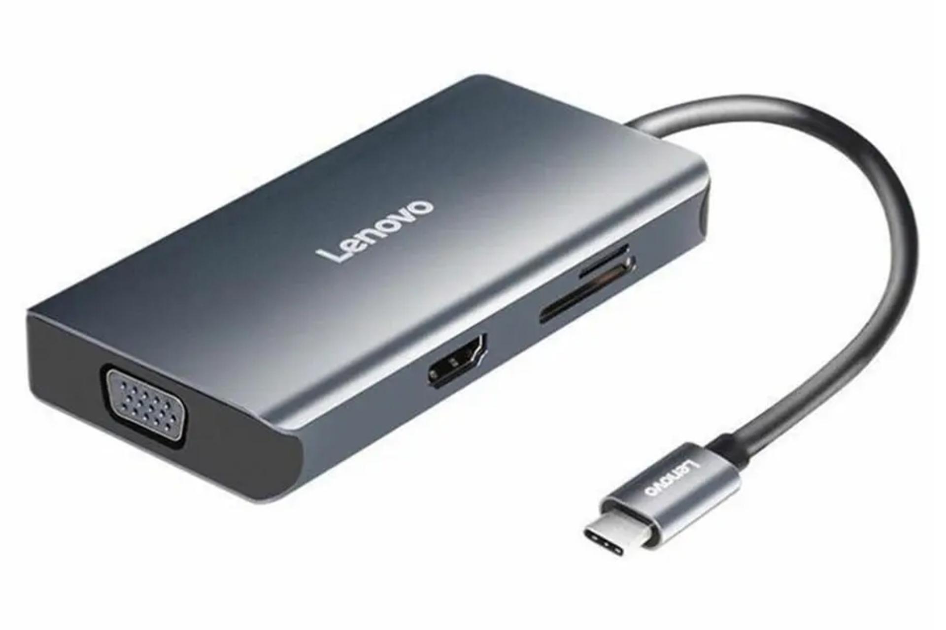 هاب USB هاب USB-C لنوو 7 پورت مدل LX0807G