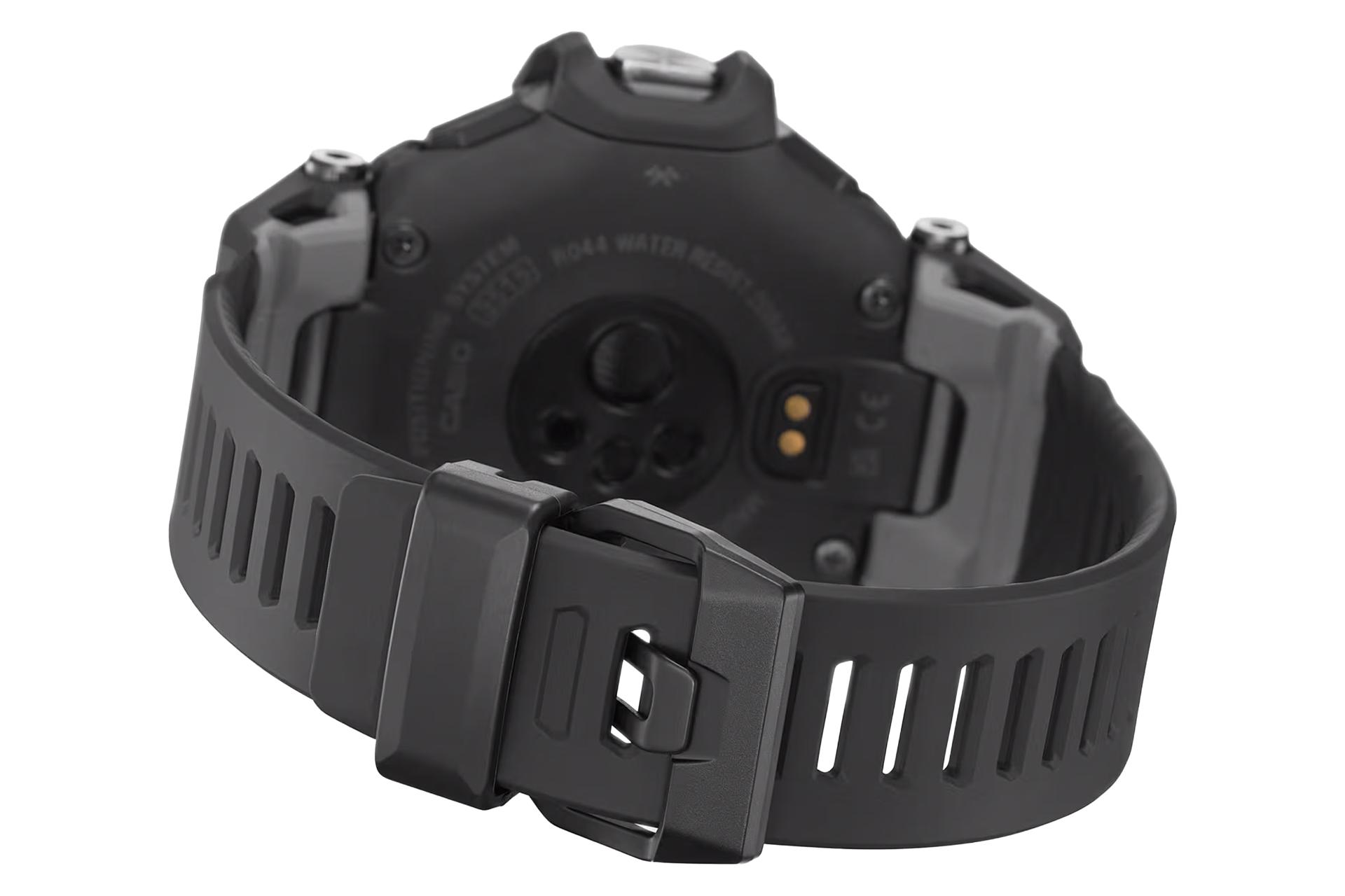 نمای پشت ساعت مچی مردانه کاسیو جی شاک GBD-H2000-1B با نمایش بند و قفل