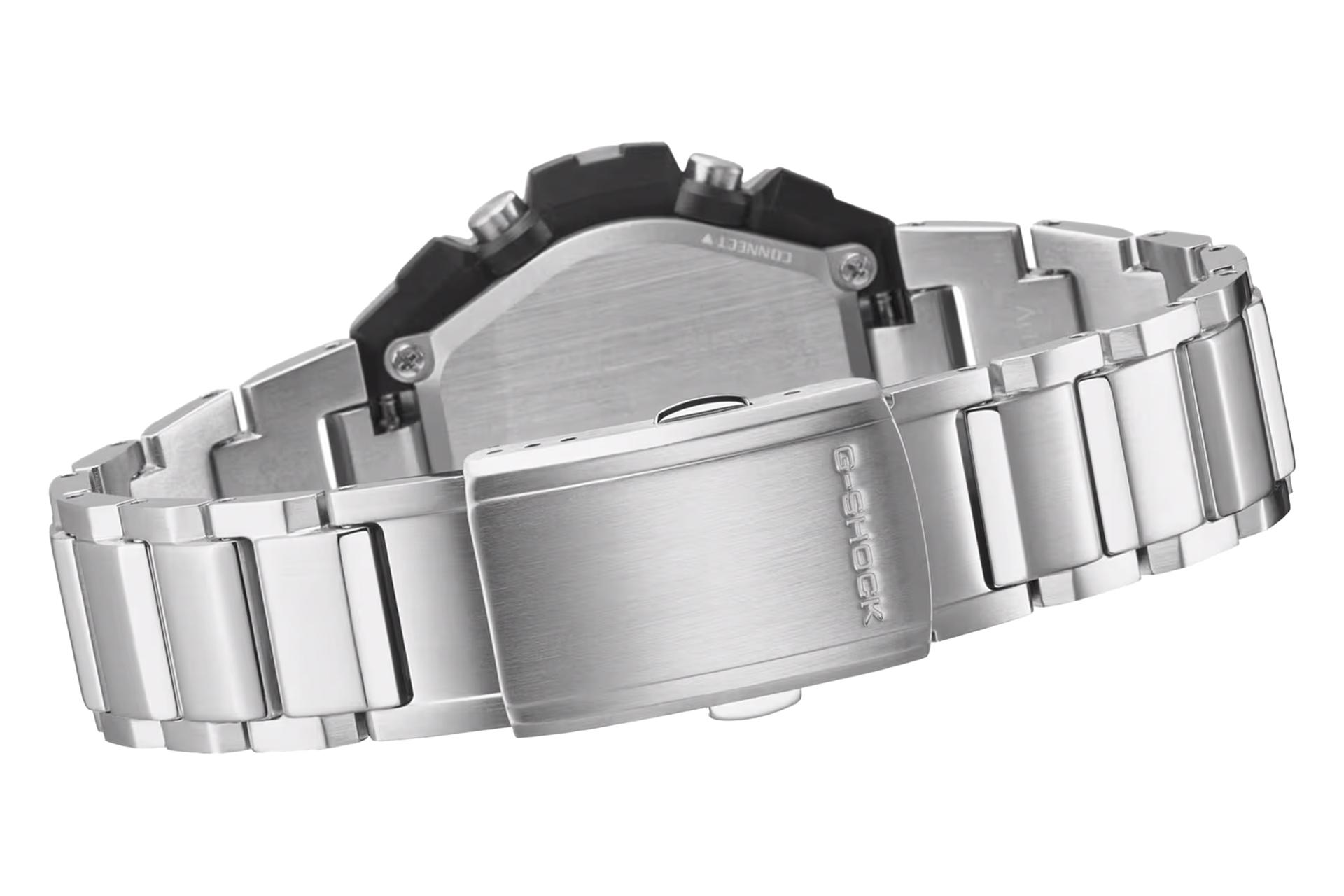 نمای پشت ساعت مچی مردانه کاسیو جی شاک GST-B600D-1A با نمایش بند و لوگو