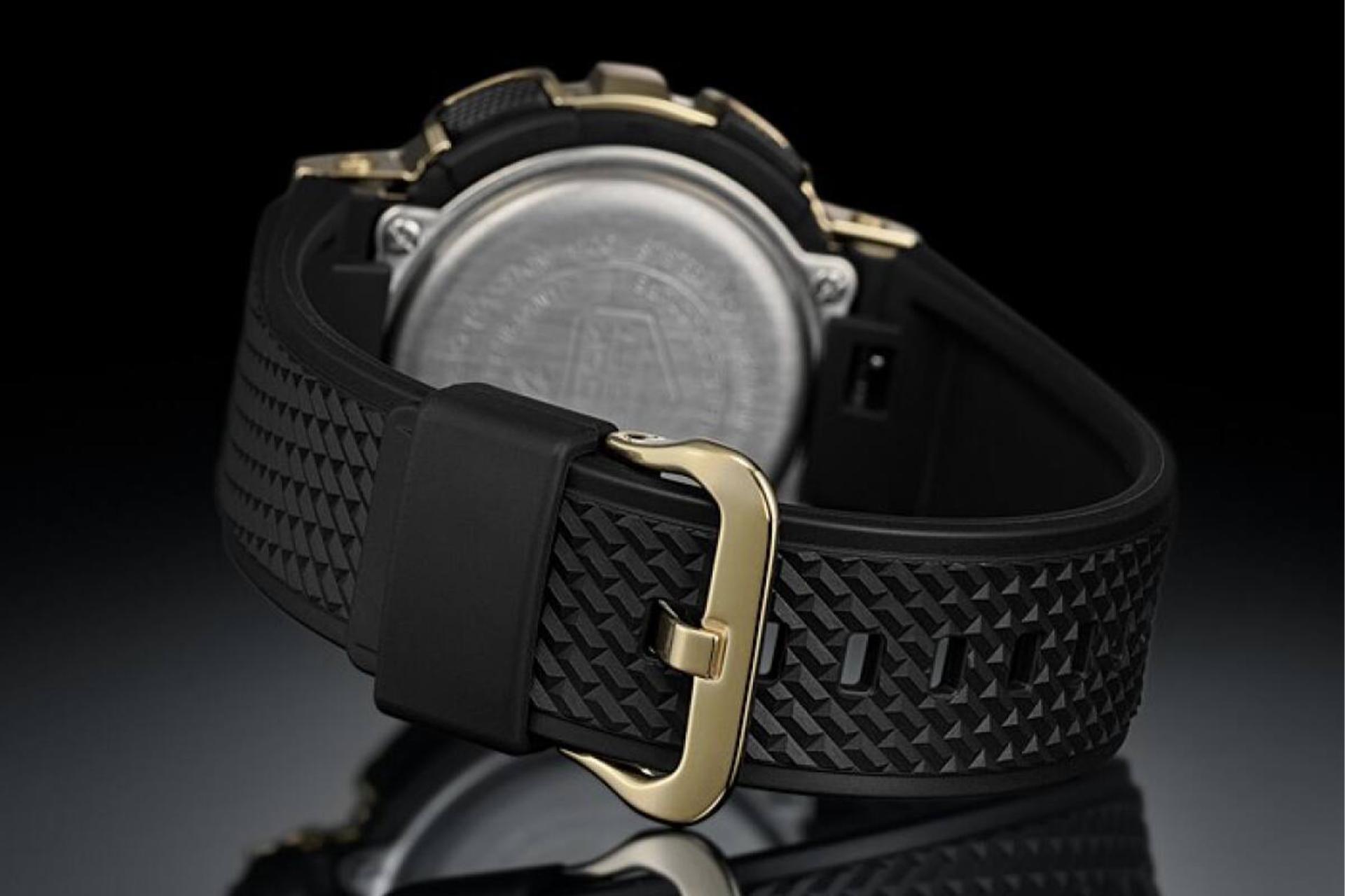 نمای پشت ساعت مچی مردانه کاسیو جی شاک GM-110G-1A9 با نمایش کاور پشت و بند