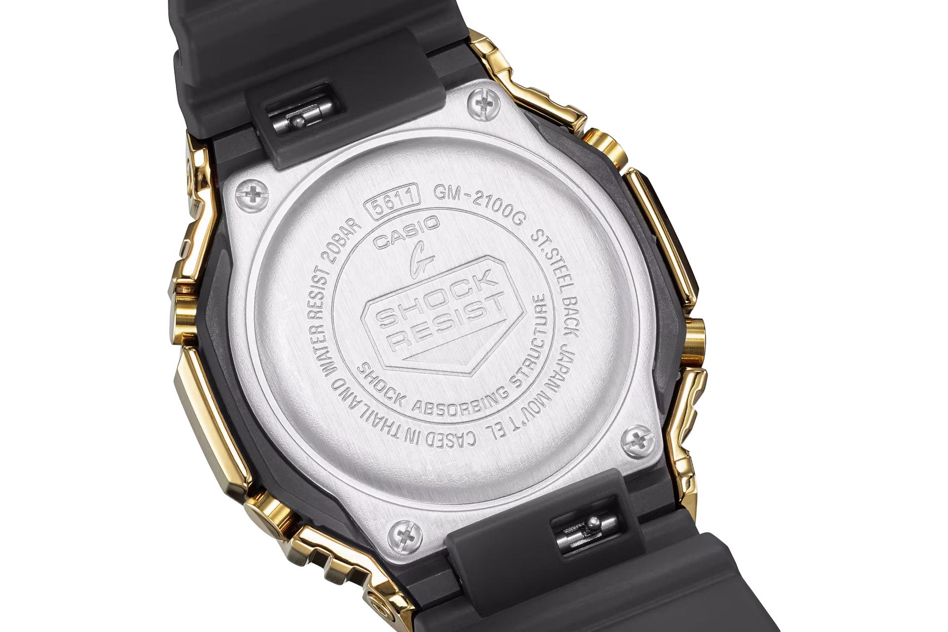 کاور پشت ساعت مچی مردانه کاسیو جی شاک GM-2100G-1A9 با نمایش لوگو