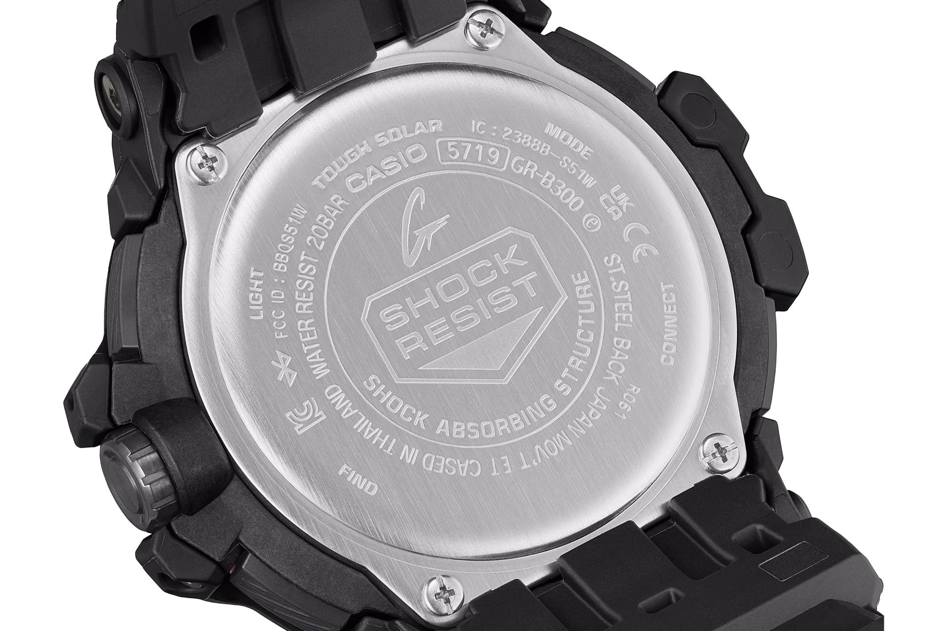 کاور پشت ساعت مچی مردانه کاسیو جی شاک GR-B300-1A4 با نمایش لوگو