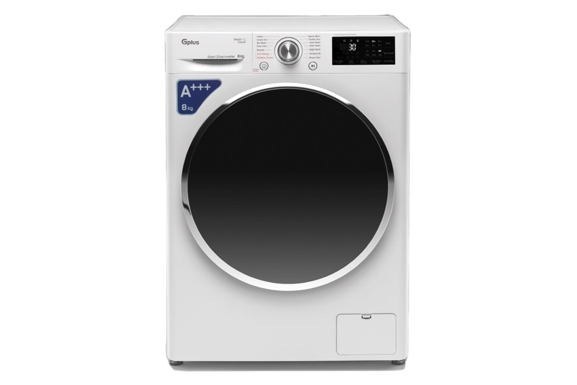 ماشین لباسشویی جی پلاس GWM-R880 رنگ سفید