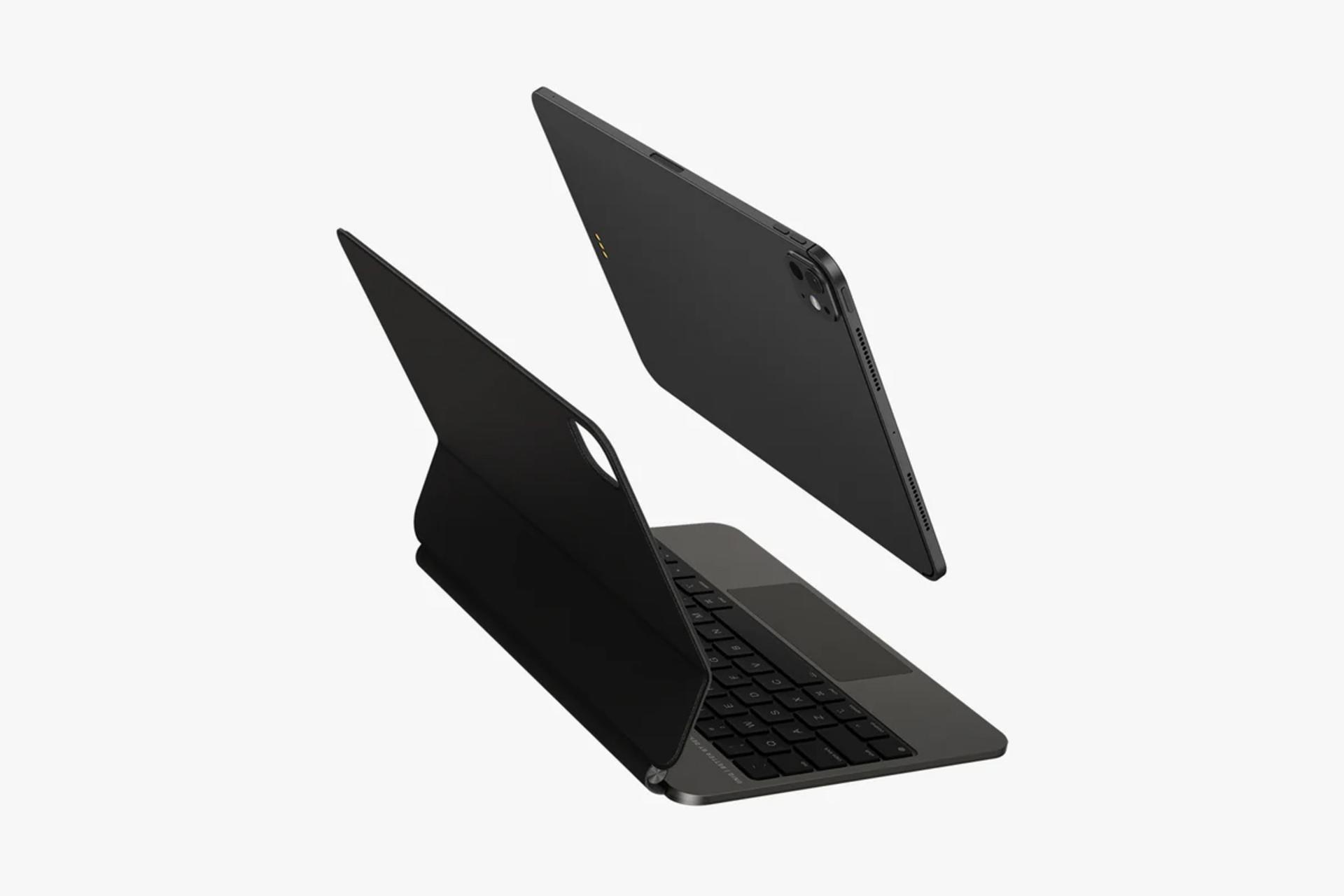 قاب تبلت کیف کلاسوری یونیک مدل Venno Pro مناسب اپل iPad Pro 11 2024 رنگ مشکی