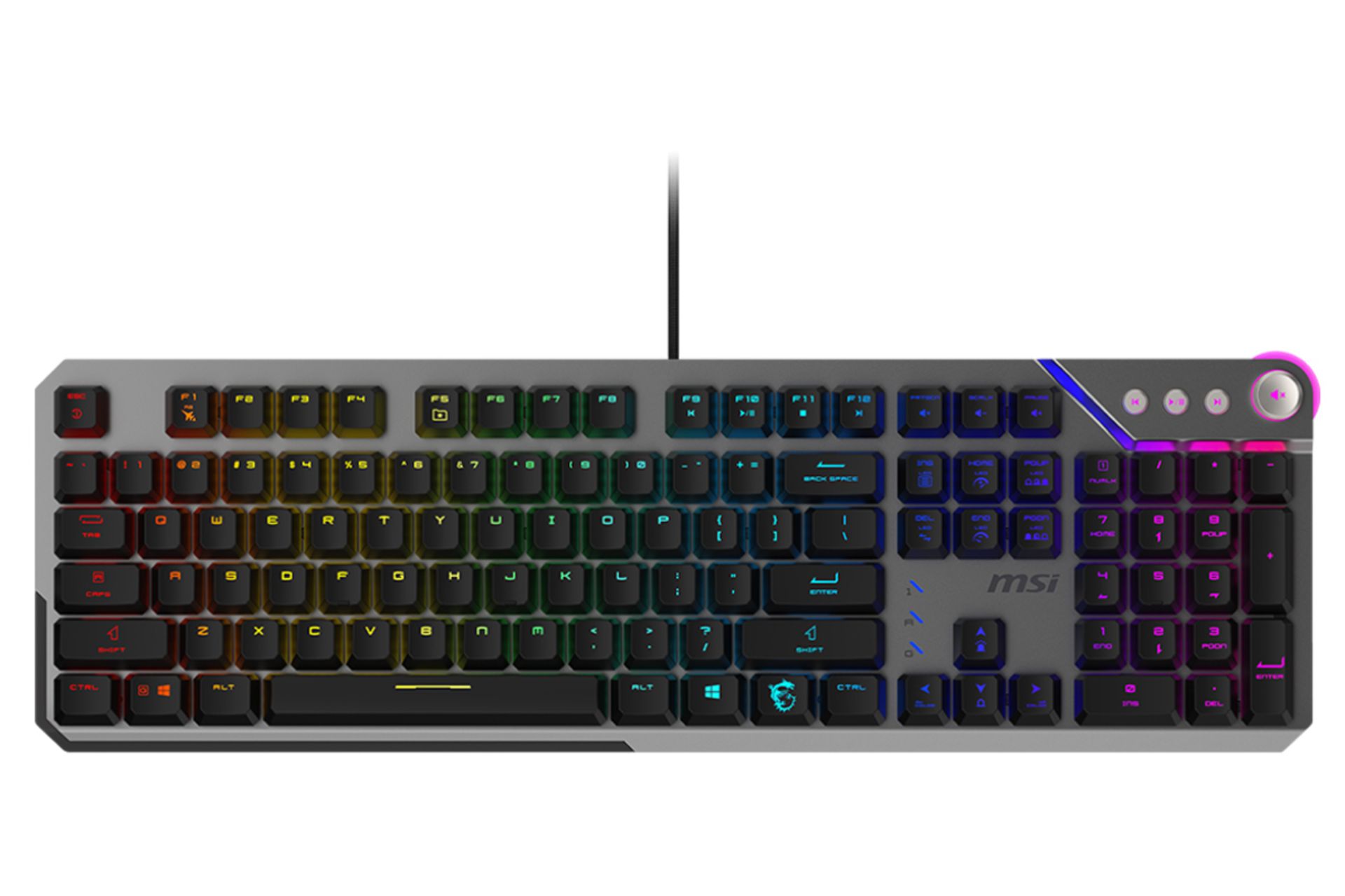 کیبورد ام اس آی STRIKE 600 نمای بالا