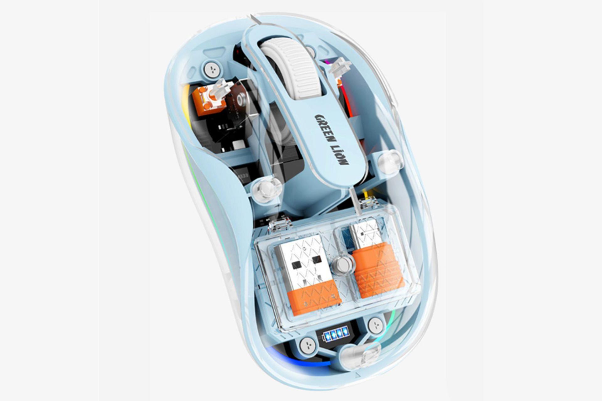 ماوس گرین لیون GL-MS2 رنگ آبیرنگ آبی