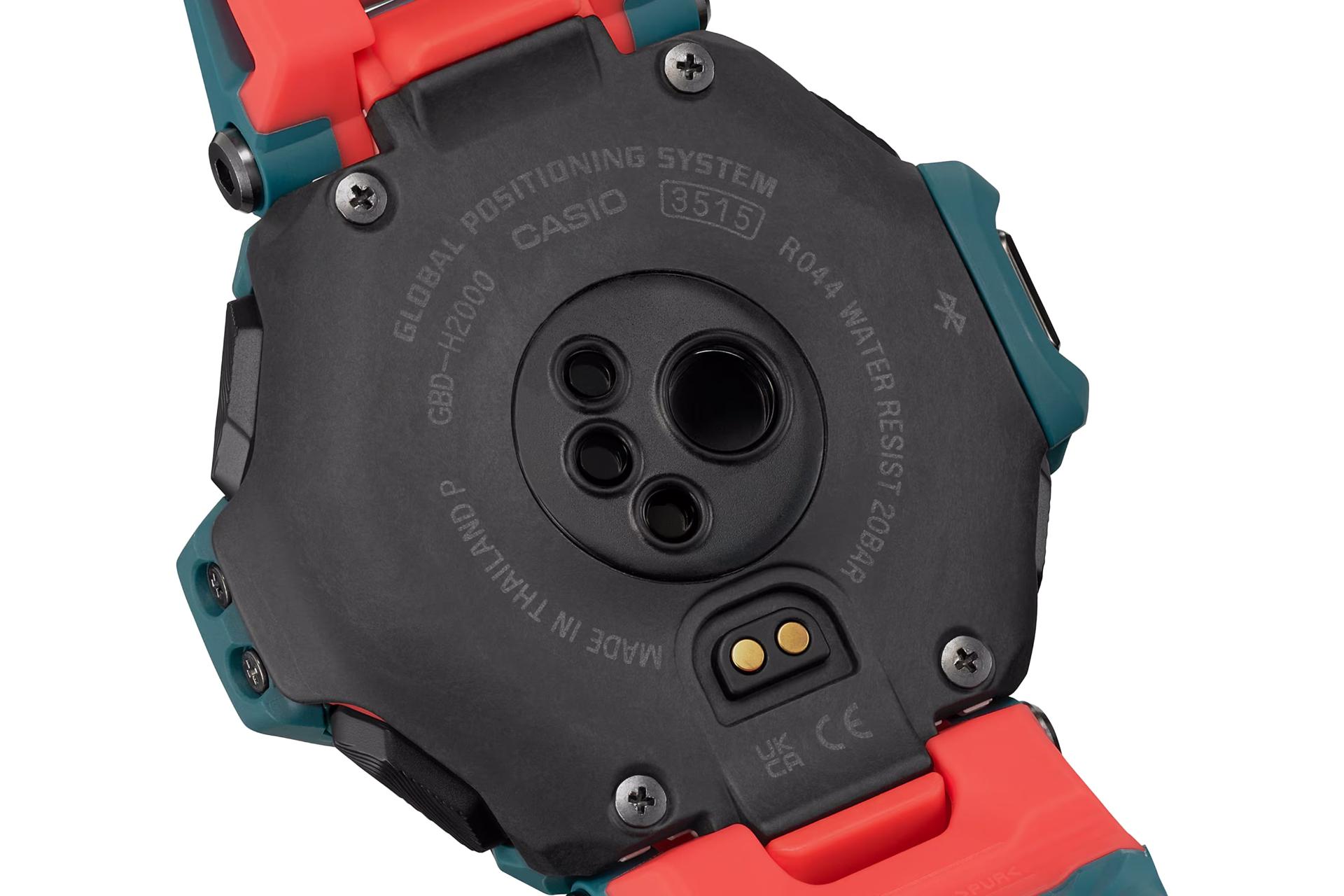 پنل پشت و سنسورهای ساعت مچی مردانه کاسیو جی شاک GBD-H2000-2