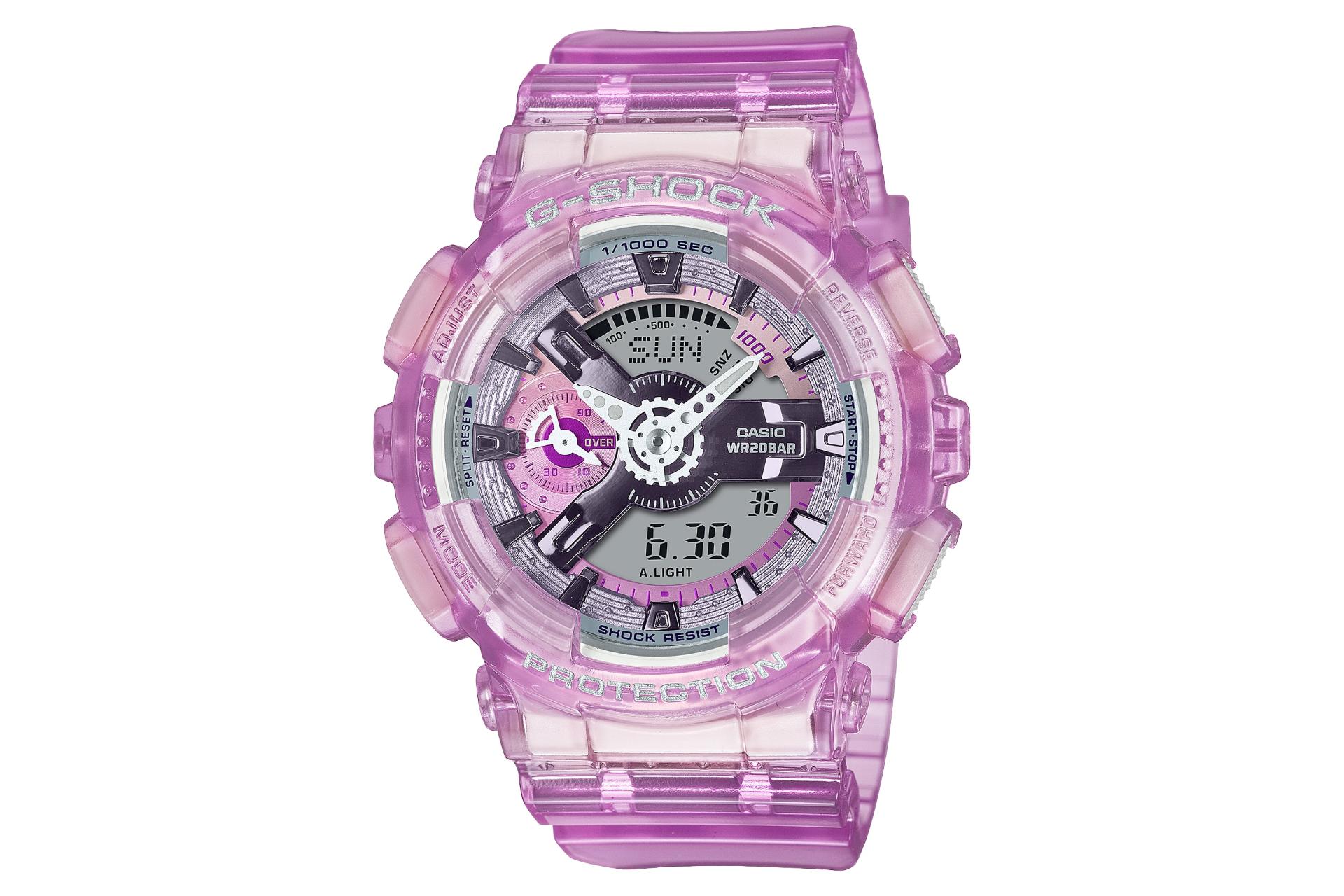 فریم، صفحه و لوگوی ساعت مچی زنانه کاسیو جی شاک GMA-S110VW-4A