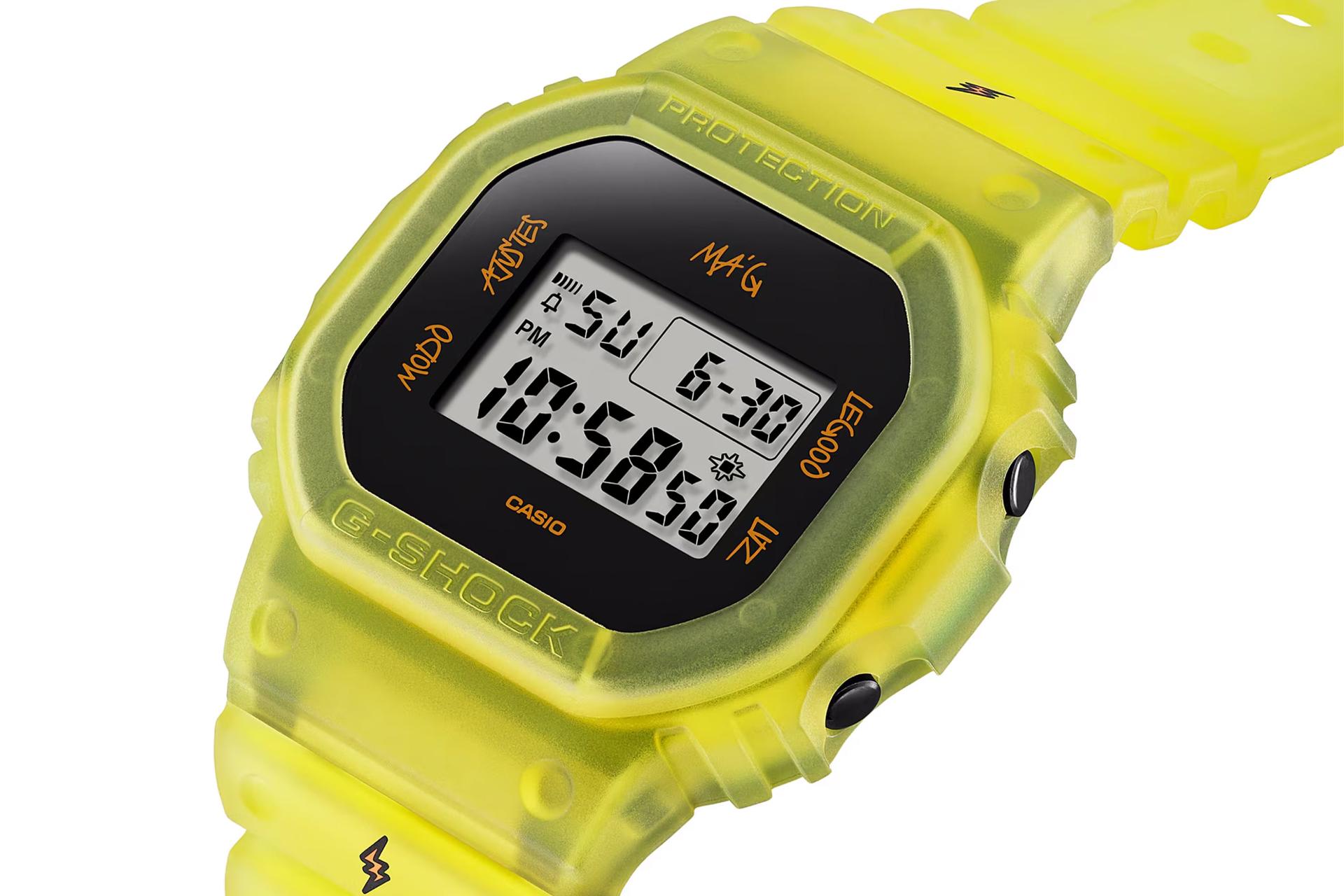 لبه سمت راست ساعت مچی مردانه کاسیو جی شاک DWE-5600JB-1A9