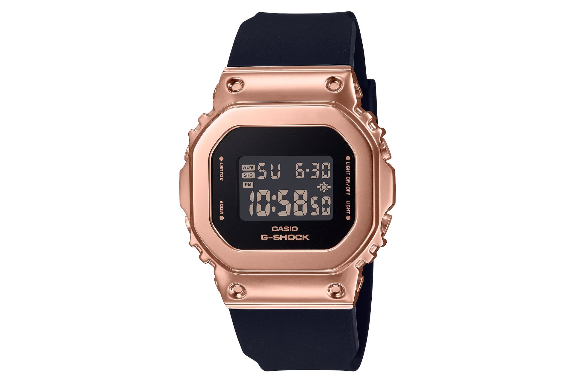 فریم، صفحه و لوگوی ساعت مچی زنانه کاسیو جی شاک GM-S5600PG-1