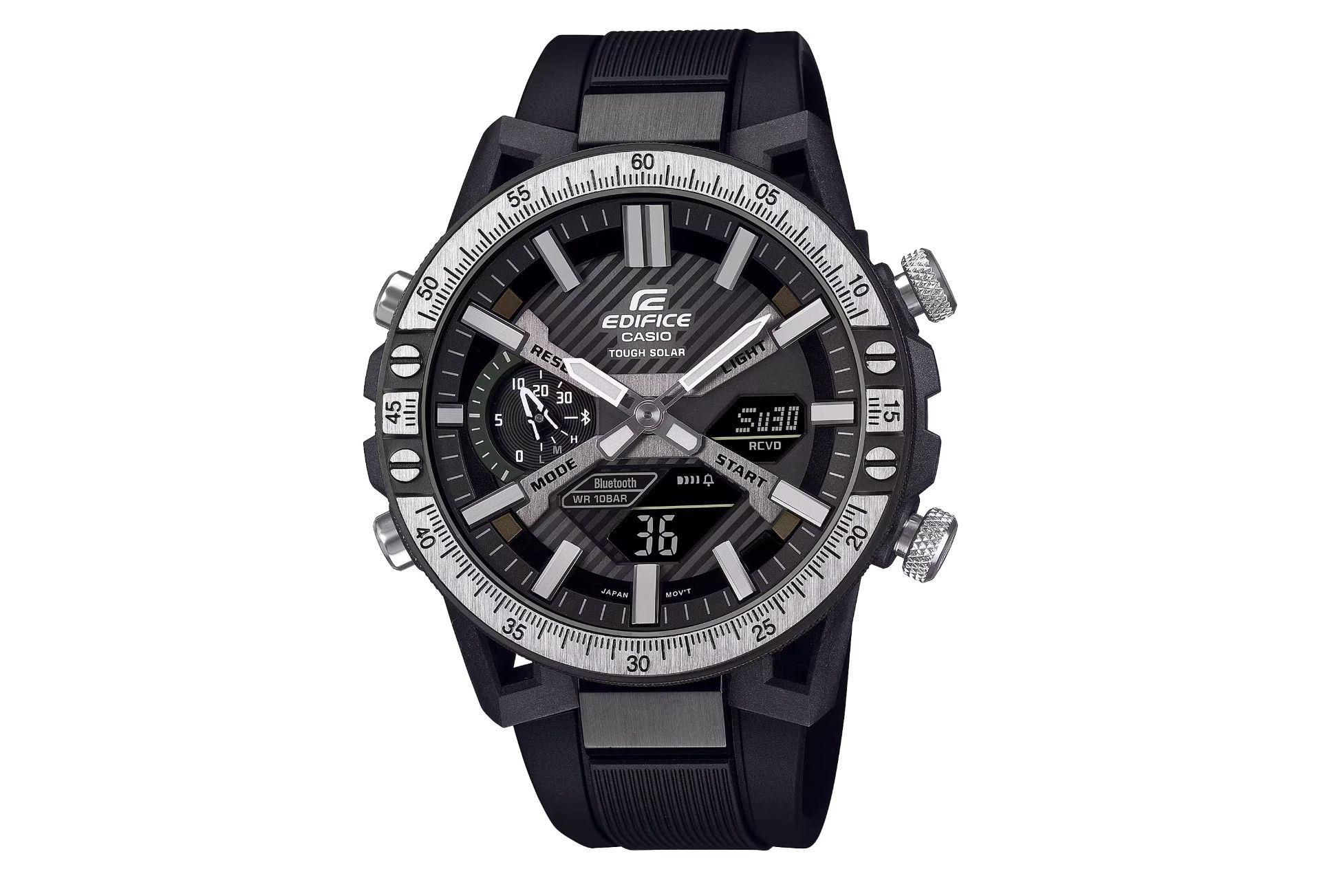 فریم، لوگو و صفحه ساعت مچی مردانه کاسیو Edifice ECB-2000TP-1A