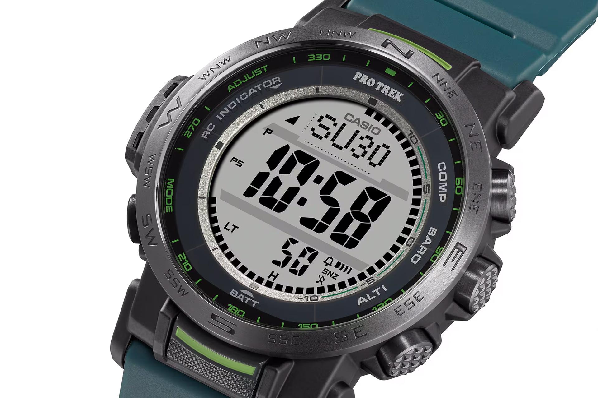 لبه سمت راست ساعت مچی مردانه کاسیو PRO TREK PRW-35Y-3