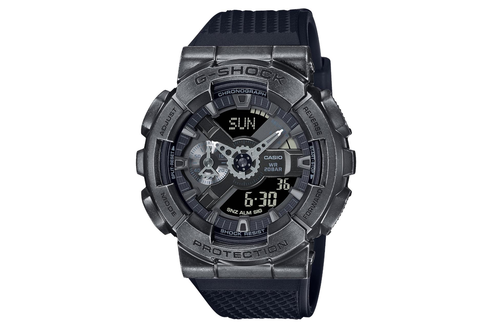 فریم، صفحه و لوگوی ساعت مچی مردانه کاسیو جی شاک GM-110VB-1A