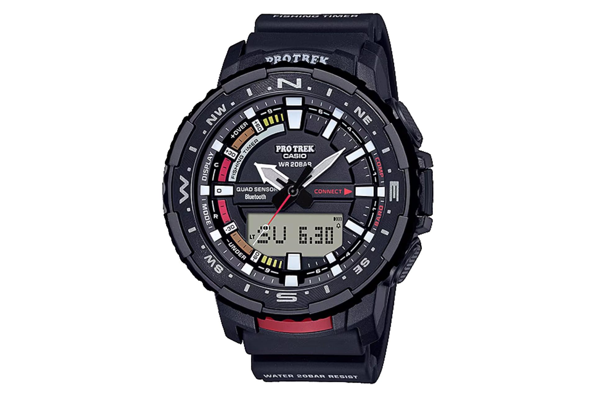 فریم، صفحه و لوگوی ساعت مچی مردانه کاسیو PRO TREK PRT-B70-1